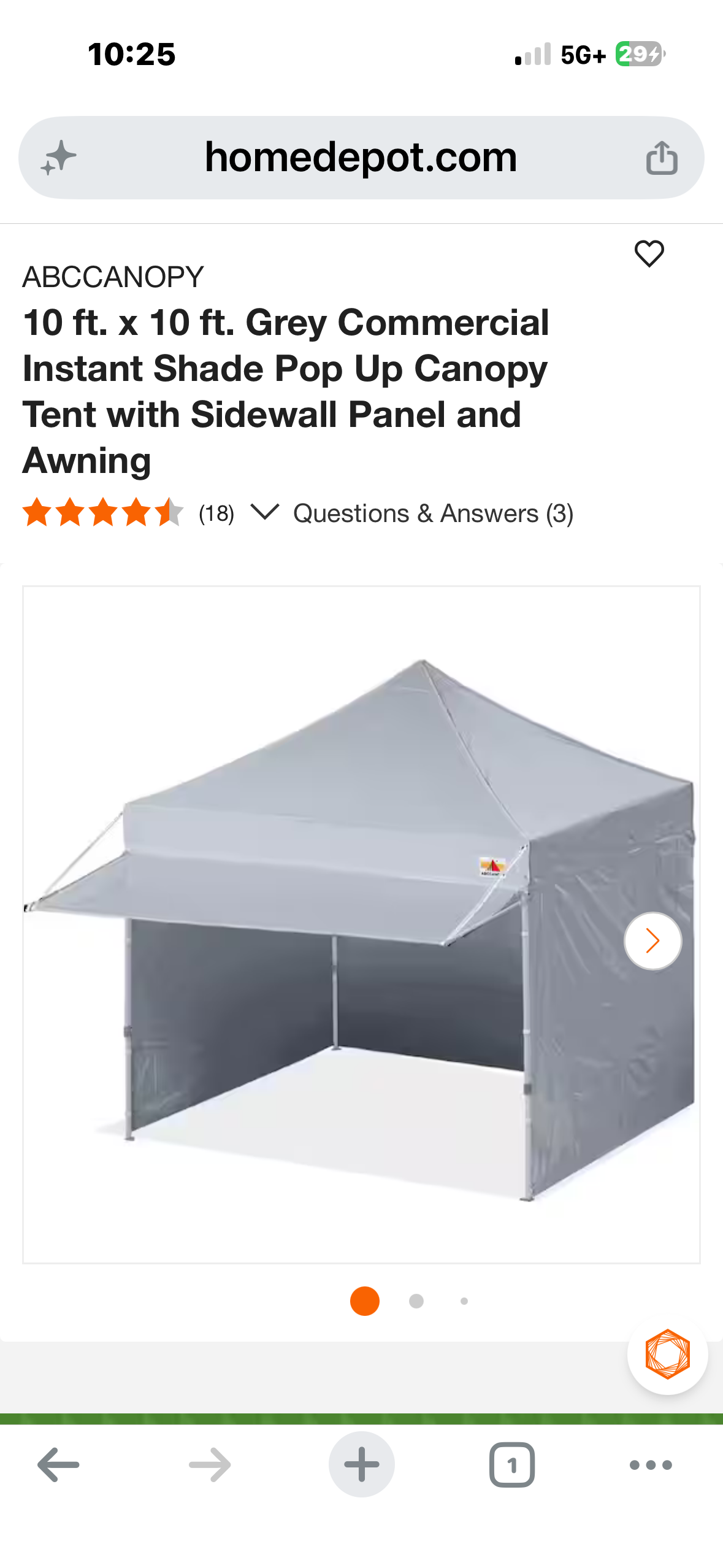 ABCCANOPY 10x10 Pop up Canopy Tent with Sidewalls - Easy up Canopies with Awning, Outdoor Tents for Parties, Market, Commercial Events,Grey (CP11)