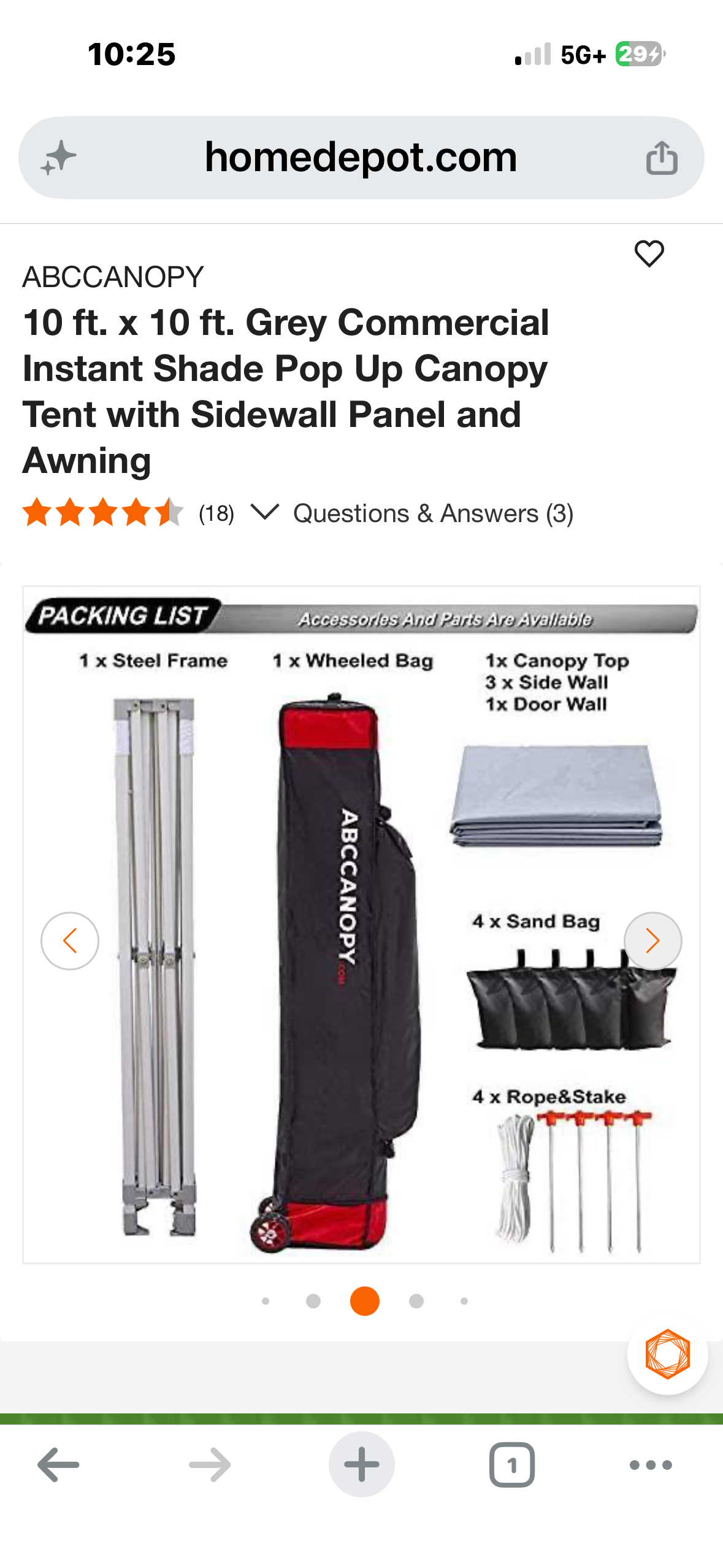 ABCCANOPY 10x10 Pop up Canopy Tent with Sidewalls - Easy up Canopies with Awning, Outdoor Tents for Parties, Market, Commercial Events,Grey (CP11)