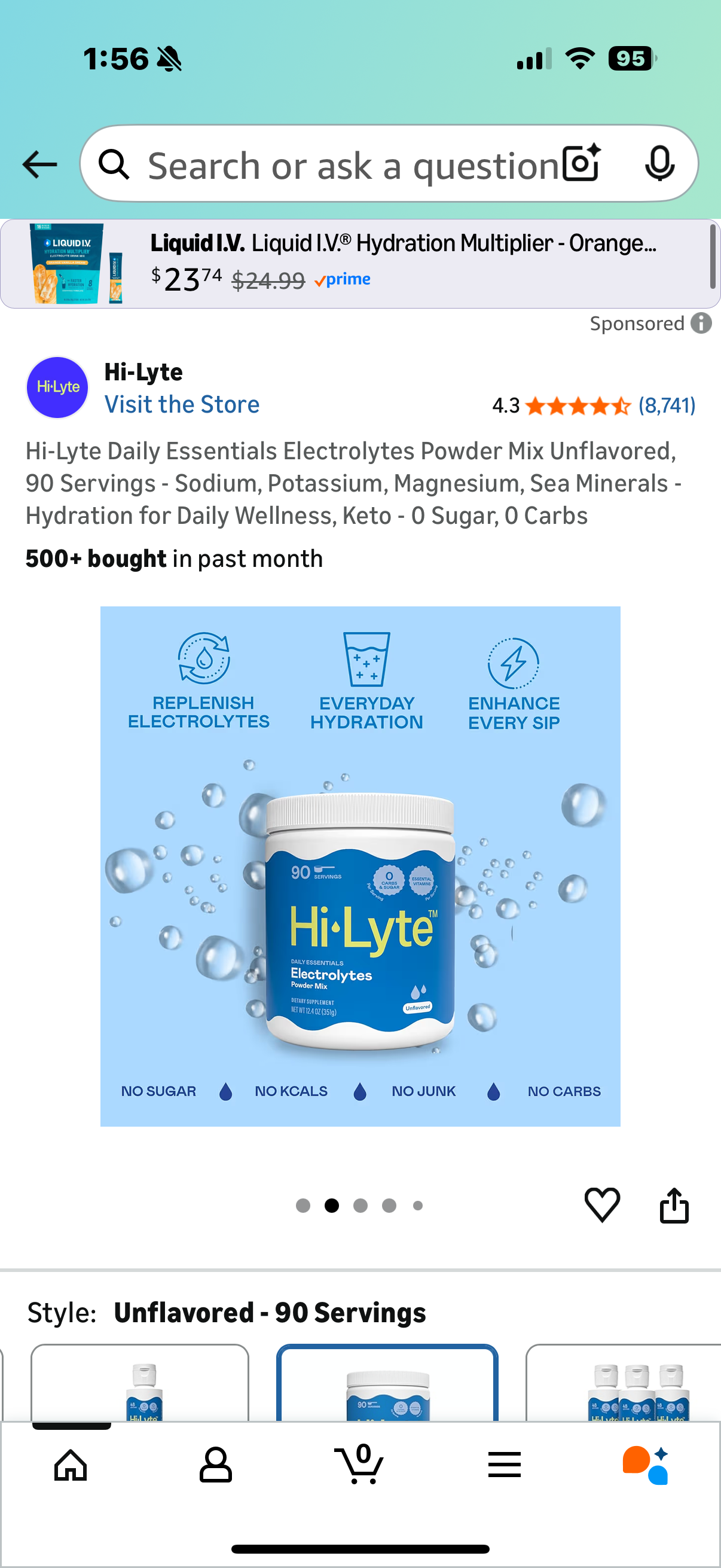 Hi-Lyte Daily Essentials Electrolytes Powder Mix Unflavored, 90 Servings - Sodium, Potassium, Magnesium, Sea Minerals - Hydration for Daily Wellness, Keto - 0 Sugar, 0 Carbs