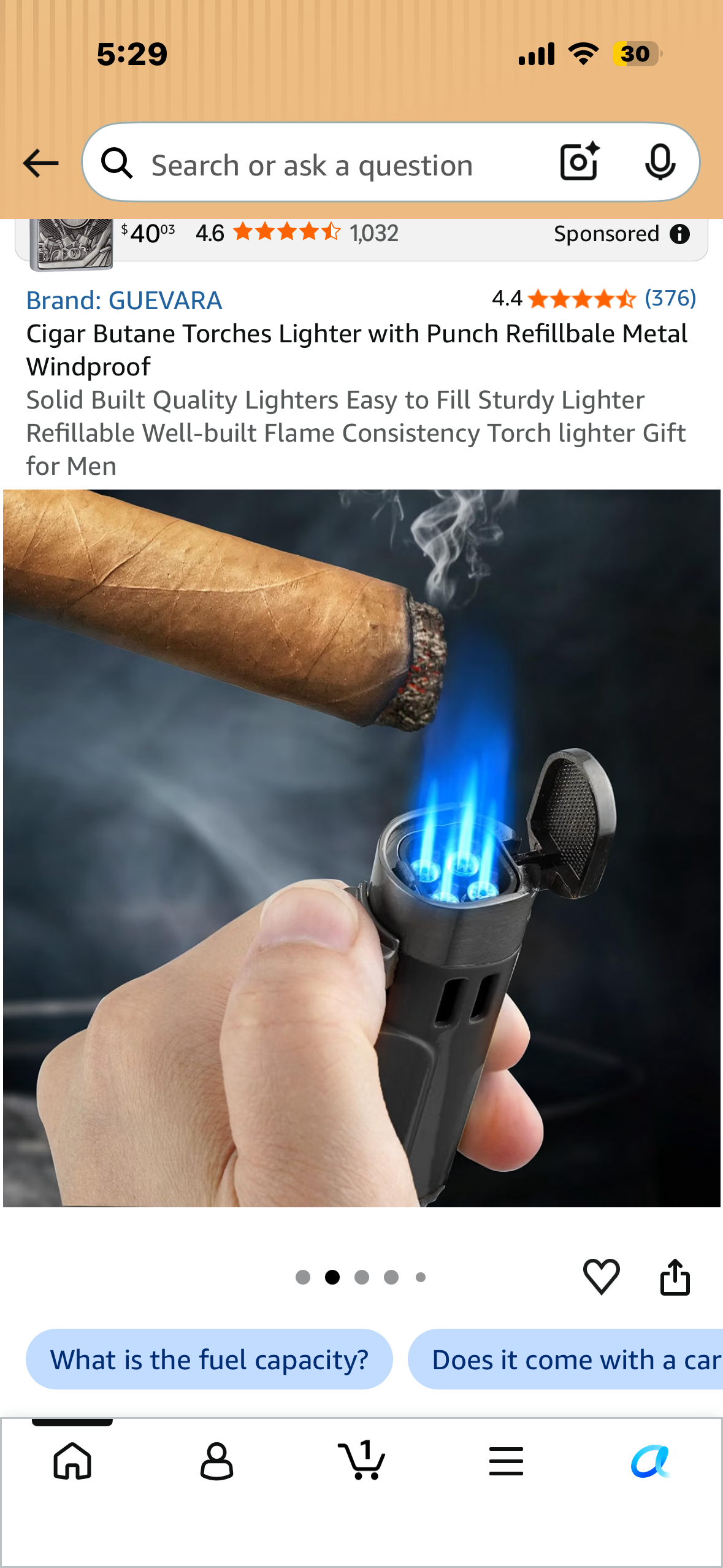 COHIBA 4-jet Premium Butane Torch Lighter