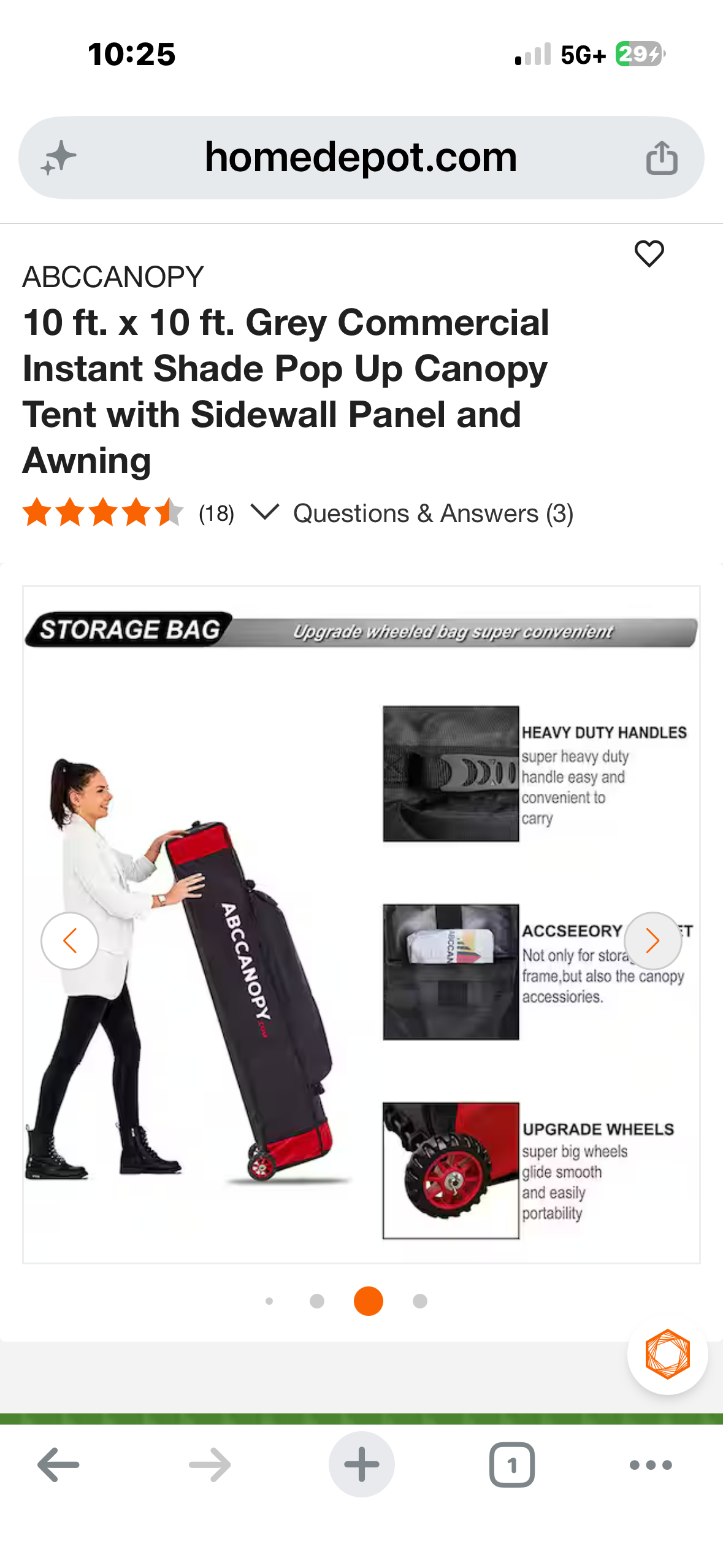 ABCCANOPY 10x10 Pop up Canopy Tent with Sidewalls - Easy up Canopies with Awning, Outdoor Tents for Parties, Market, Commercial Events,Grey (CP11)