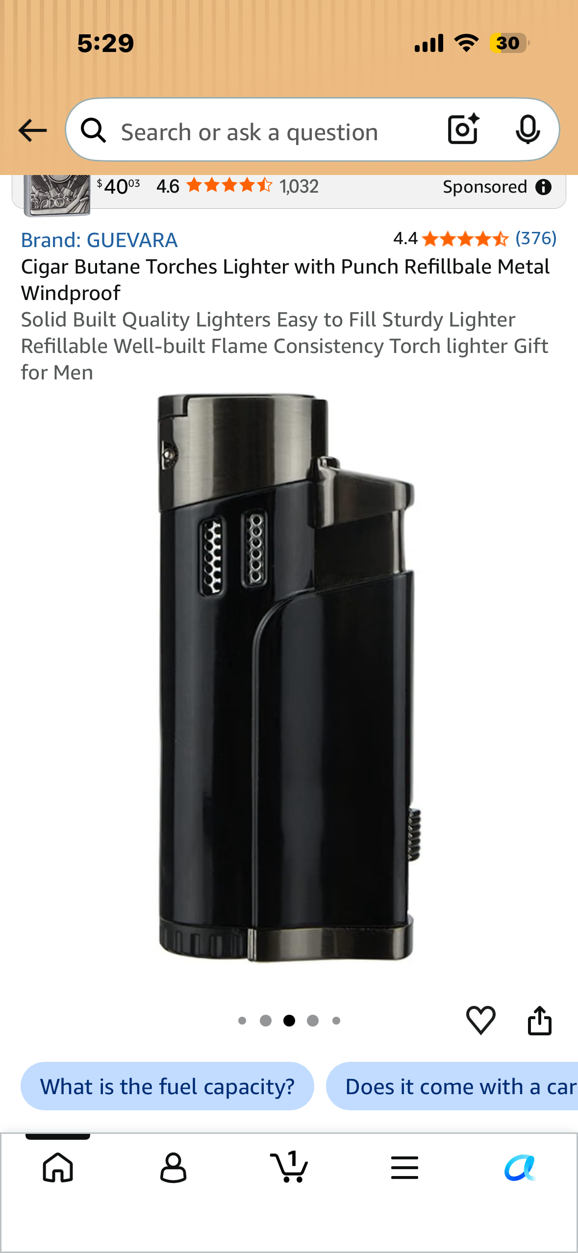 COHIBA 4-jet Premium Butane Torch Lighter