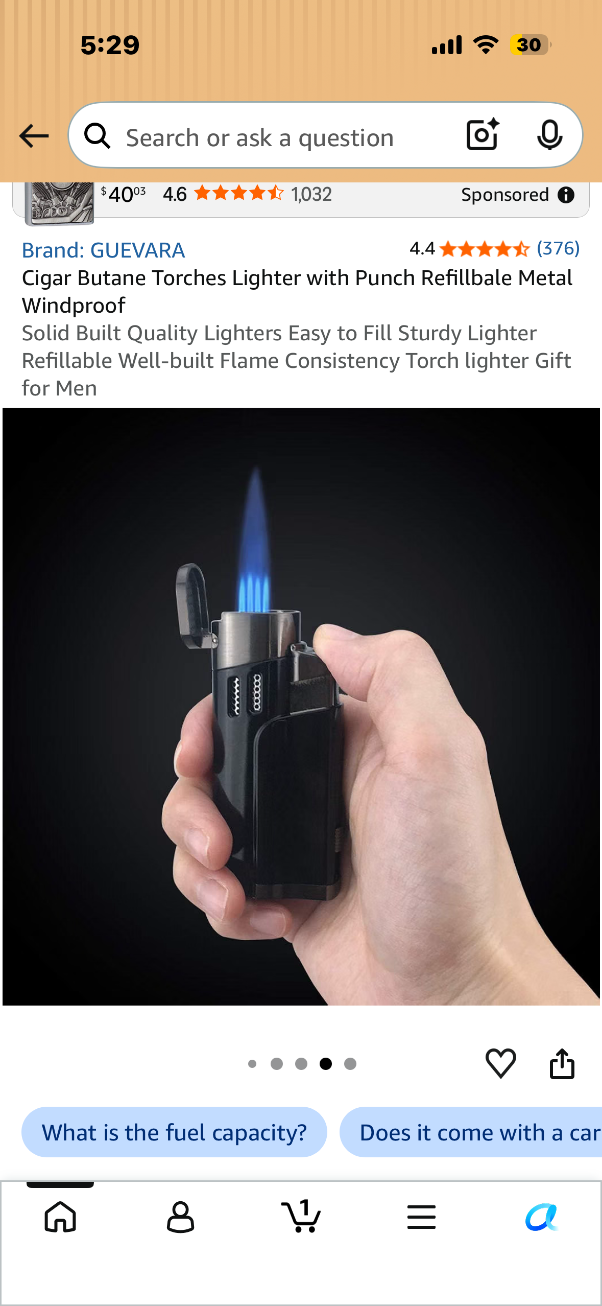 COHIBA 4-jet Premium Butane Torch Lighter
