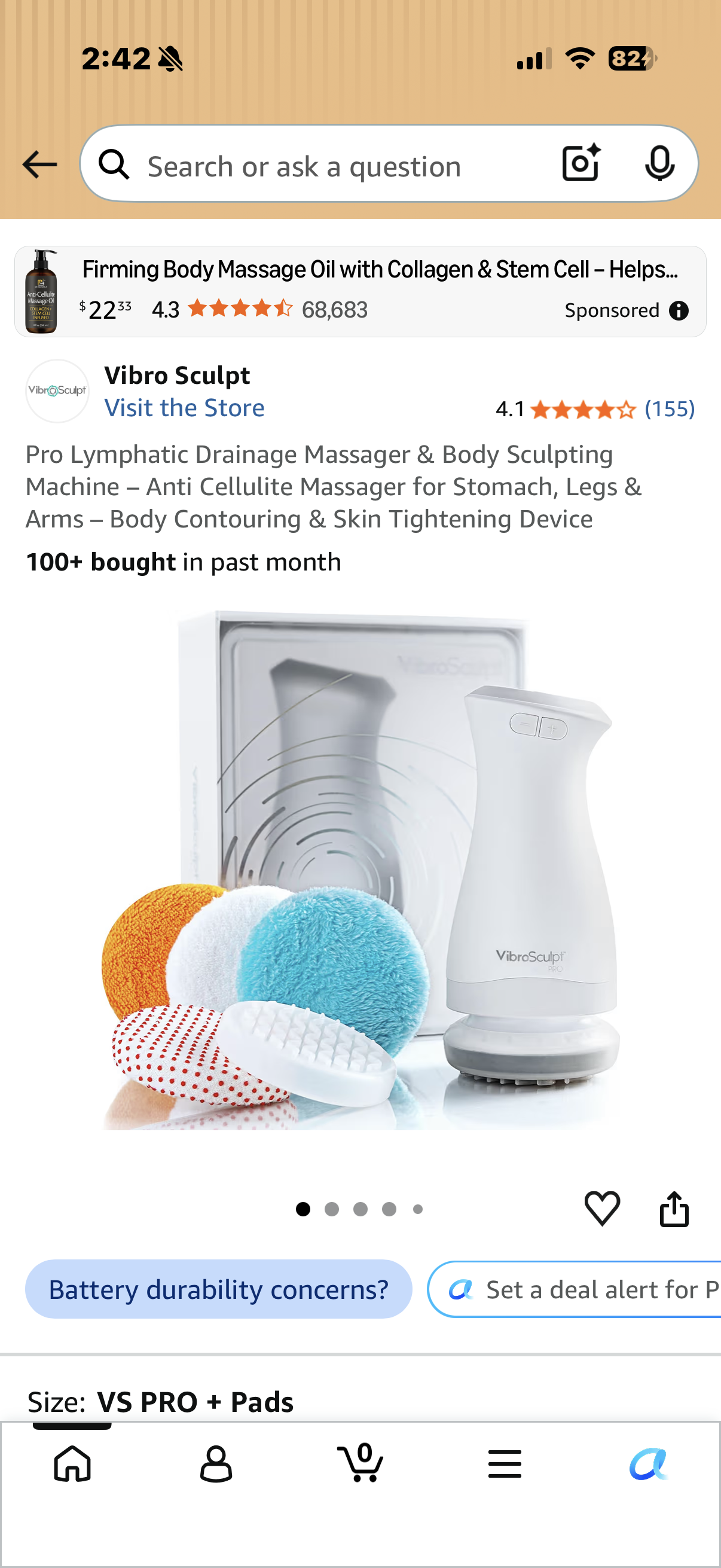 Pro Lymphatic Drainage Massager & Body Sculpting Machine – Anti Cellulite Massager for Stomach, Legs & Arms – Body Contouring & Skin Tightening Device