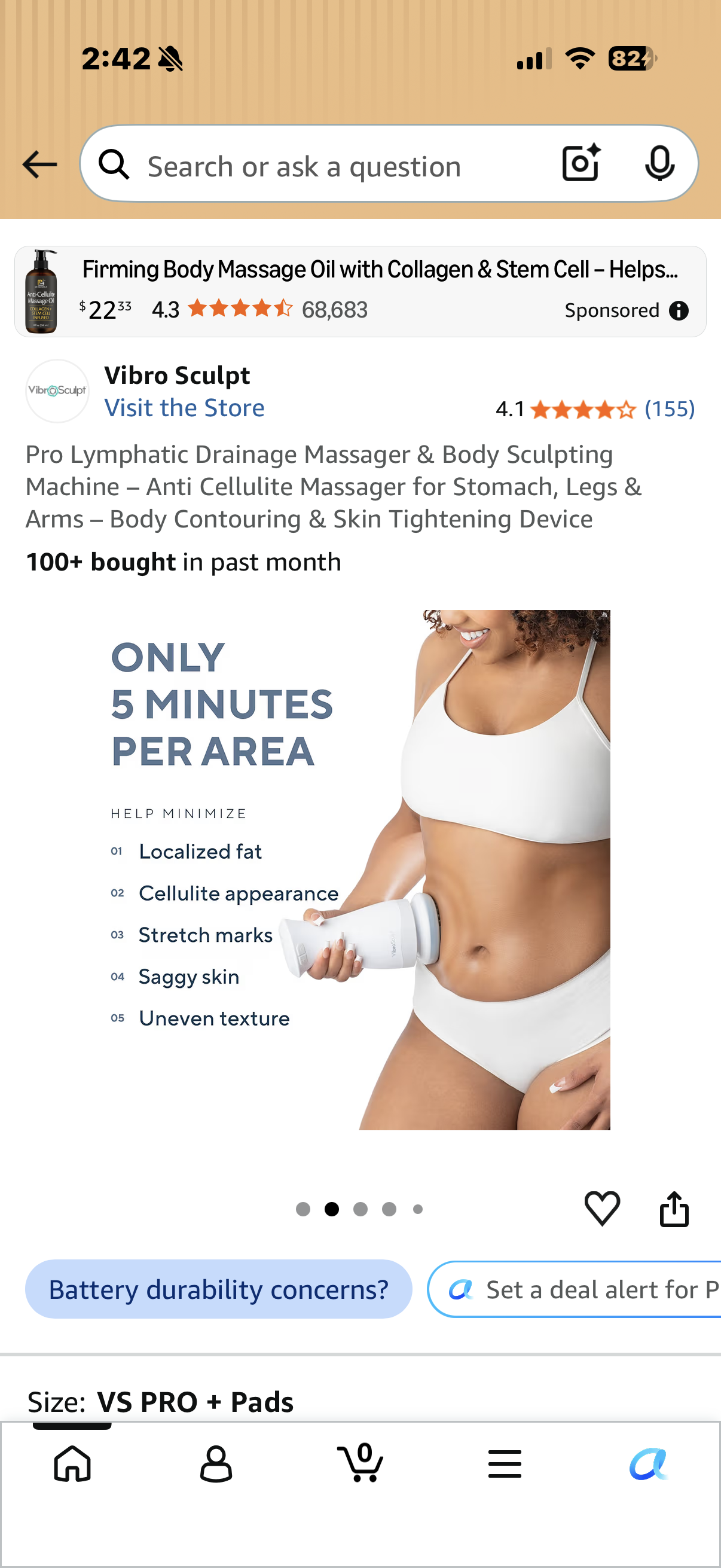 Pro Lymphatic Drainage Massager & Body Sculpting Machine – Anti Cellulite Massager for Stomach, Legs & Arms – Body Contouring & Skin Tightening Device