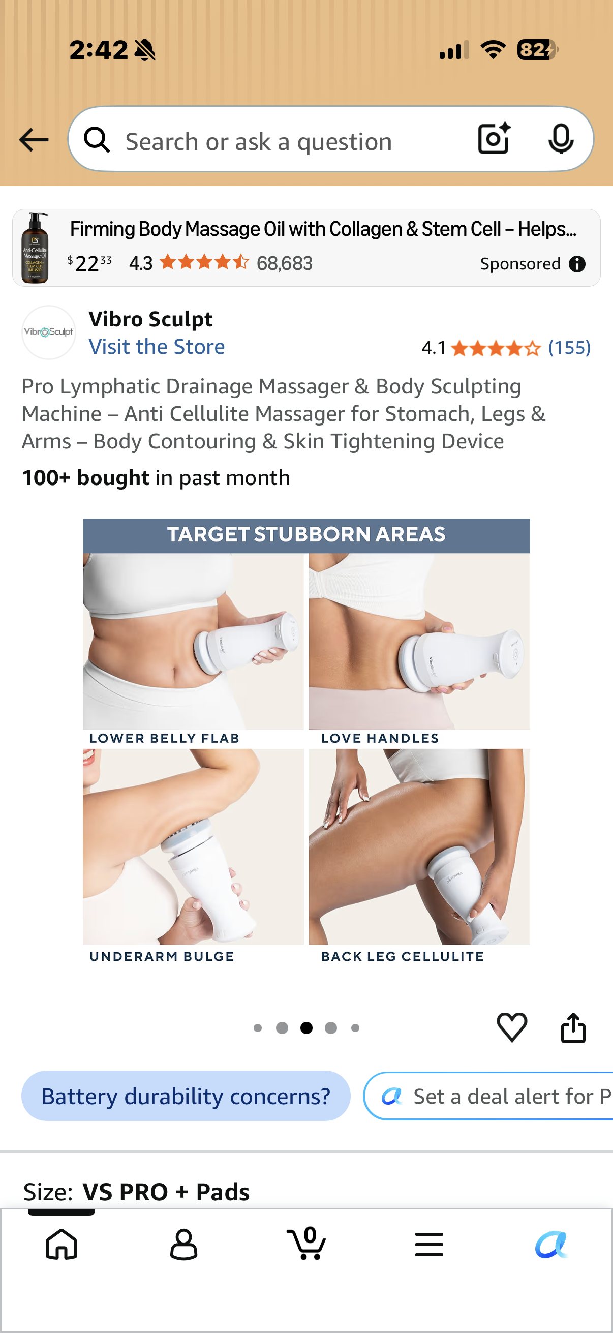 Pro Lymphatic Drainage Massager & Body Sculpting Machine – Anti Cellulite Massager for Stomach, Legs & Arms – Body Contouring & Skin Tightening Device