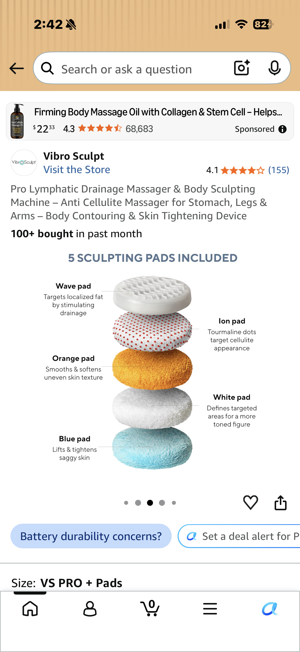 Pro Lymphatic Drainage Massager & Body Sculpting Machine – Anti Cellulite Massager for Stomach, Legs & Arms – Body Contouring & Skin Tightening Device