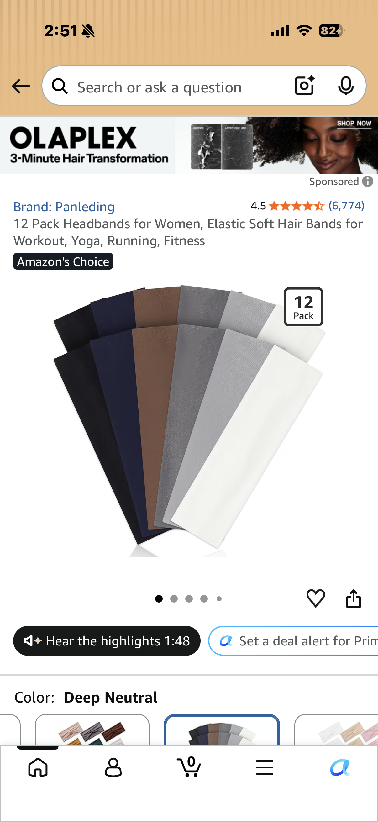 12 Pack Headbands for Women, Elastic Soft Hair Bands for Workout, Yoga, Running, Fitness