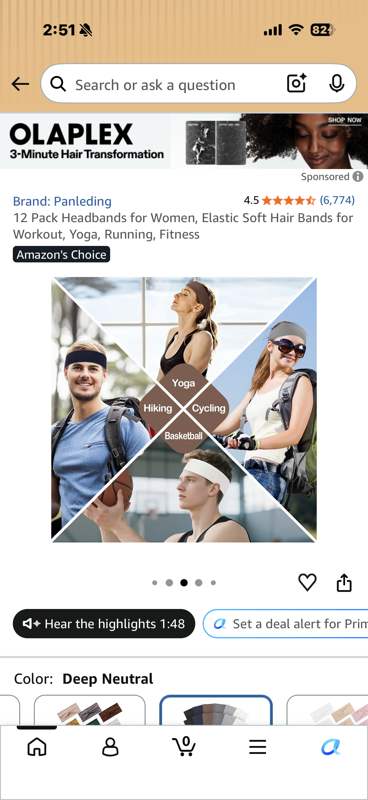 12 Pack Headbands for Women, Elastic Soft Hair Bands for Workout, Yoga, Running, Fitness