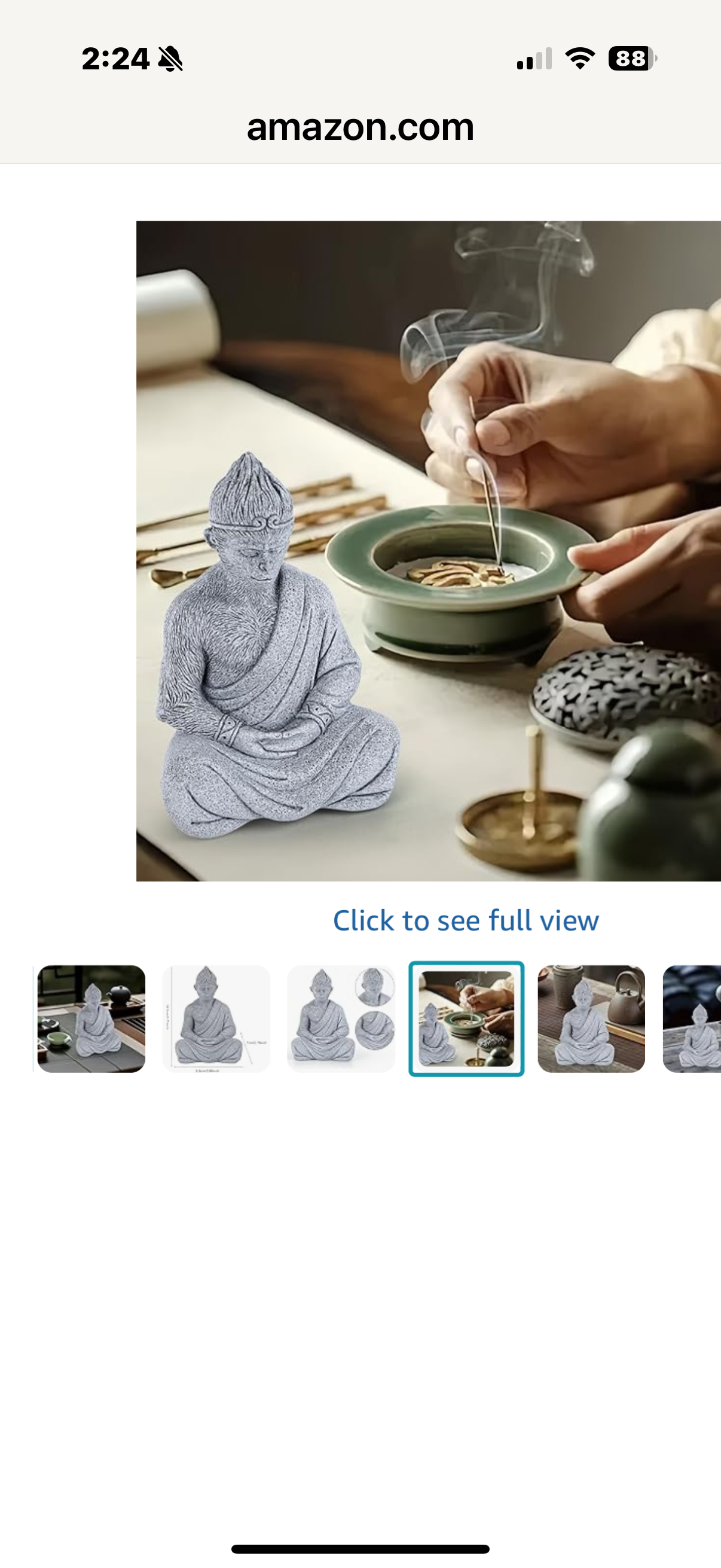 Feng Shui Prayer Monkey Statue, 5.47" Zen Meditating Sun Wukong Sculpture with Alloy Magic Staff, Handcrafted Buddha Tea Pet for Home, Garden, Aquarium & Yoga Decor Gift