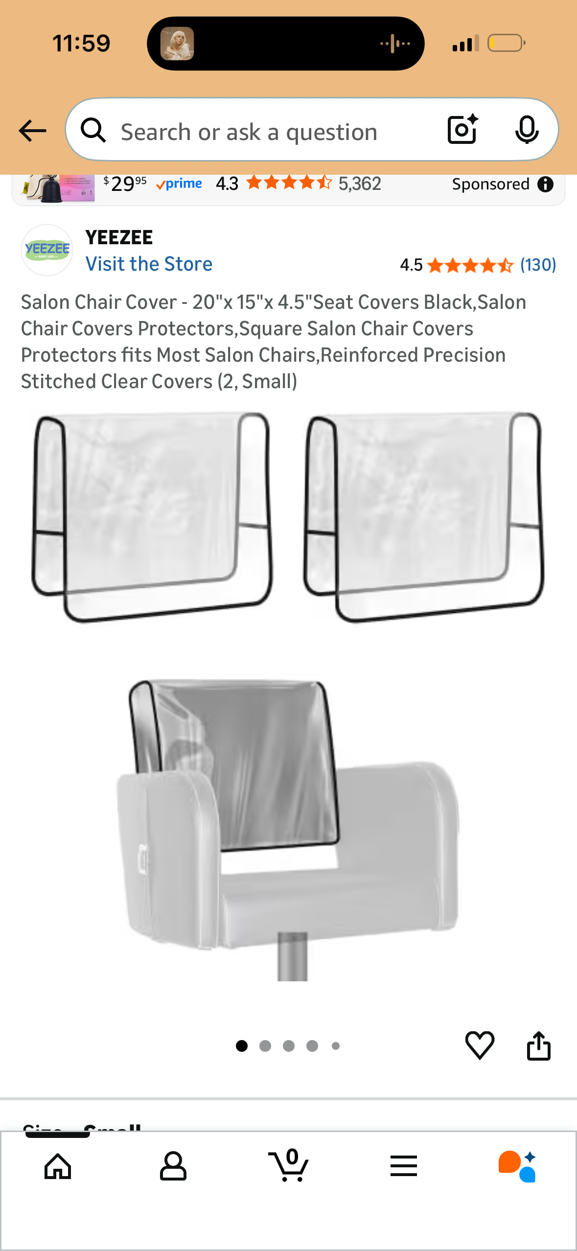 Takira Salon Barber Chair Cover Protector - Prevents Damage,Clear Square,Easy Clean,Durable Vinyl Salon Chair Covers Fits Most Barber Chairs (Black)