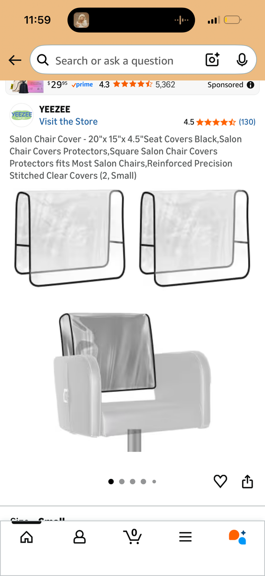 Takira Salon Barber Chair Cover Protector - Prevents Damage,Clear Square,Easy Clean,Durable Vinyl Salon Chair Covers Fits Most Barber Chairs (Black)