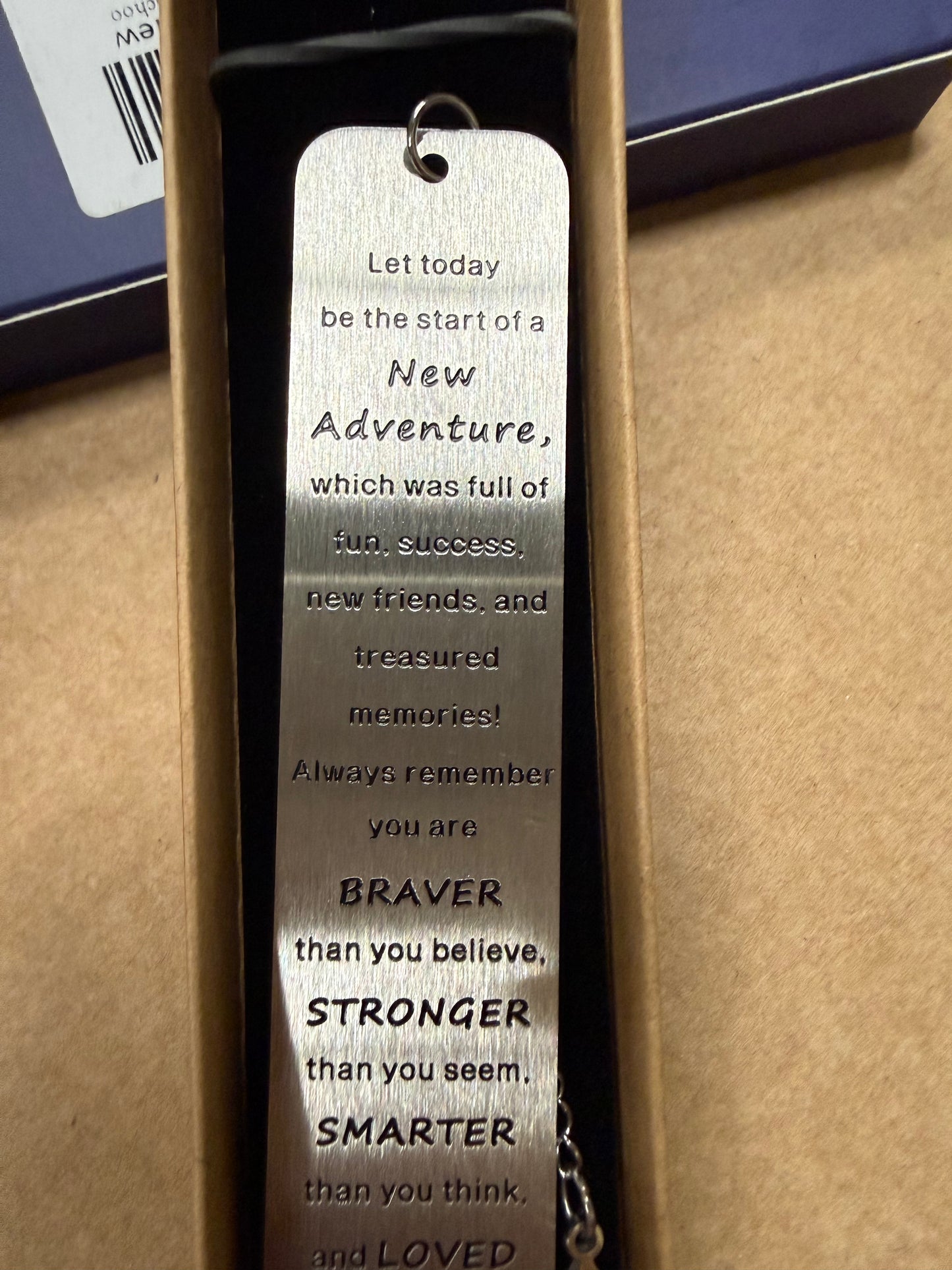 New Adventures Inspirational Gifts for Women Men Metal Bookmark Book Accessories Motivational Cheer Up Encouragement Sobriety Gift Ideas Emotional Support Positive Affirmation Birthday Christmas Gifts