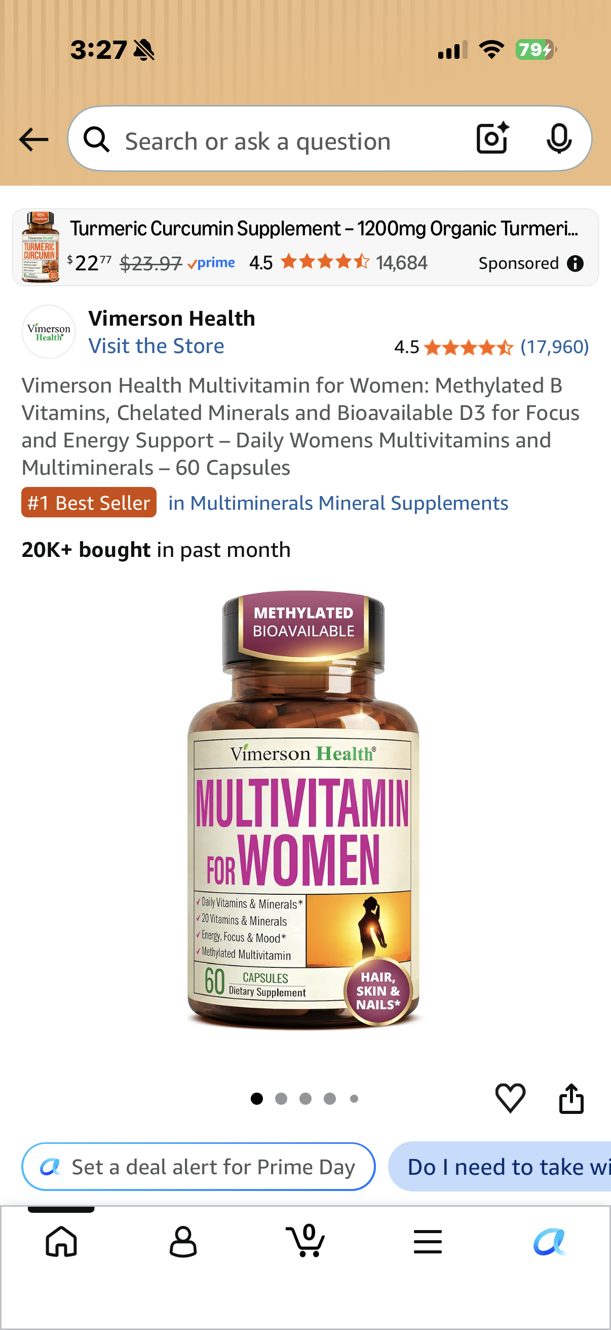 Vimerson Health Multivitamin for Women: Methylated B Vitamins, Chelated Minerals and Bioavailable D3 for Focus and Energy Support – Daily Womens Multivitamins and Multiminerals – 60 Capsules