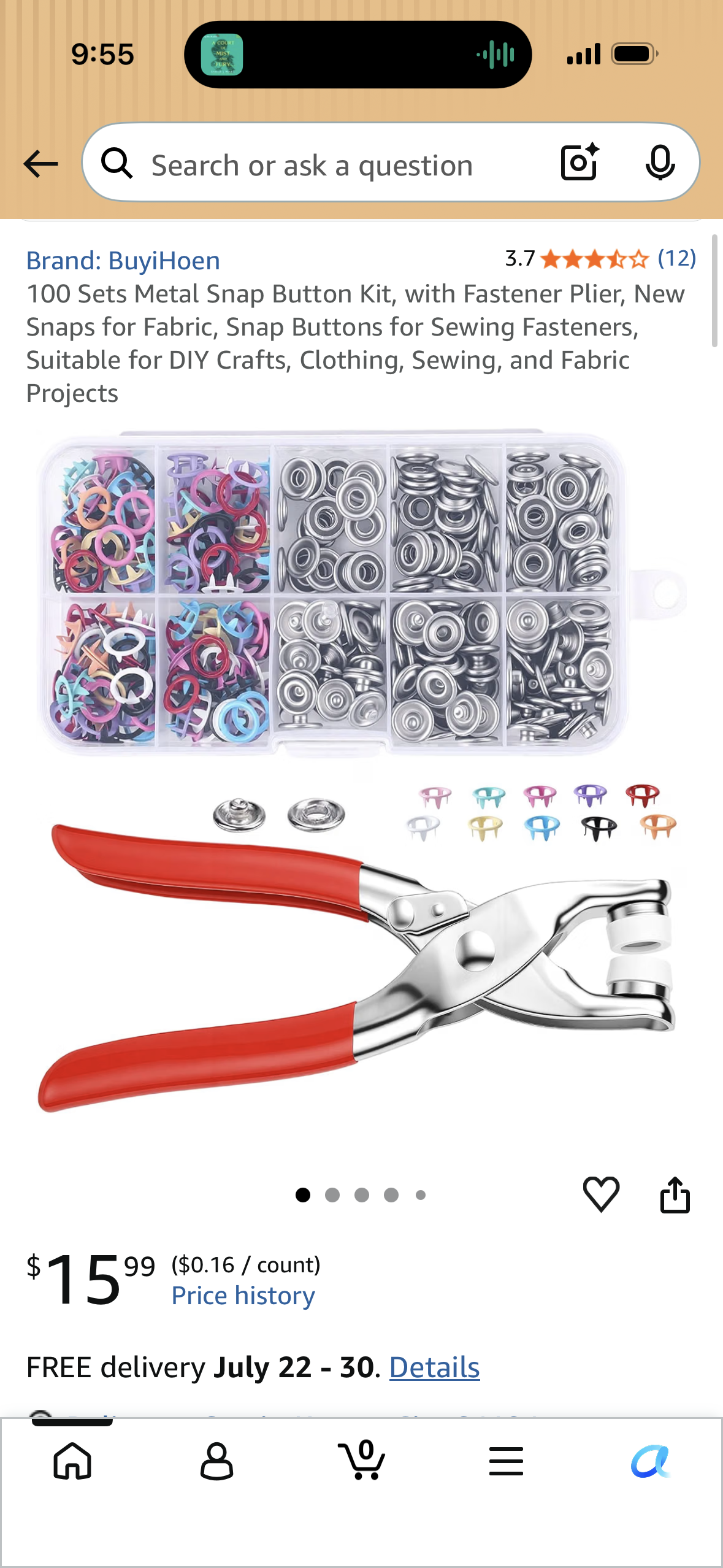 100 Sets Metal Snap Button Kit, with Fastener Plier, New Snaps for Fabric, Snap Buttons for Sewing Fasteners, Suitable for DIY Crafts, Clothing, Sewing, and Fabric Projects