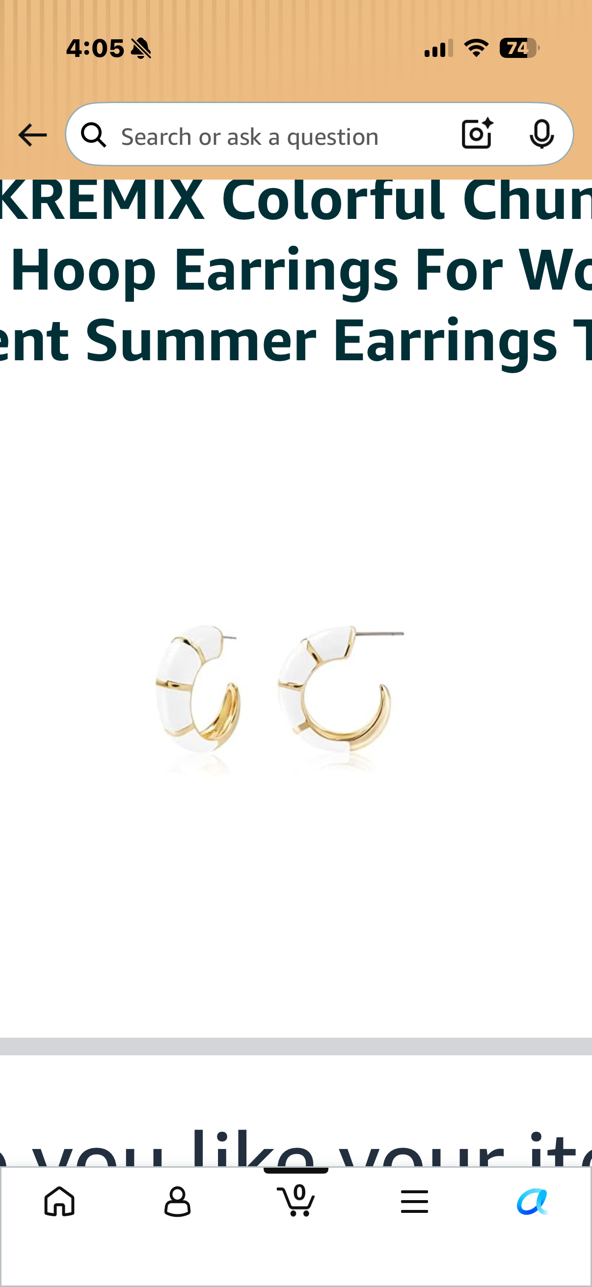 Colorful Chunky Gold Plated Hoop Earrings For Women Statement Summer Earrings Trendy