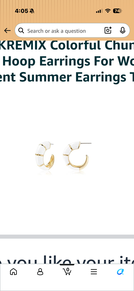 Colorful Chunky Gold Plated Hoop Earrings For Women Statement Summer Earrings Trendy