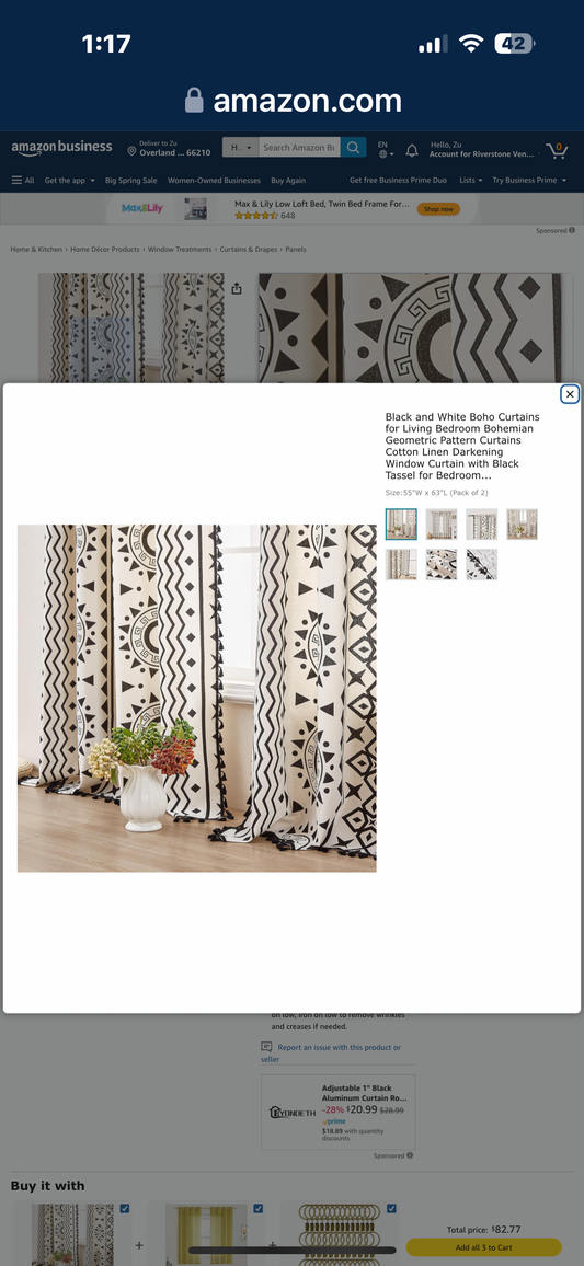 Black and White Boho Pattern Curtains 2 Panels for Living Bedroom Bohemian Geometric Cotton Linen Curtains Darkening Window Curtain with Black Tassel for Bedroom Decoration Rod Pocket 55 x 96 Inches