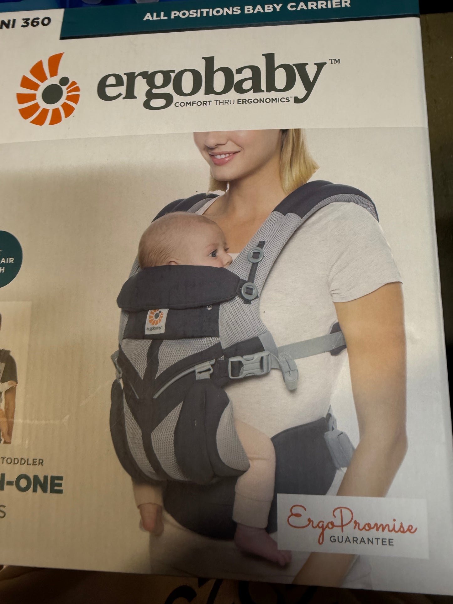Ergobaby Omni Classic (formerly OMNI 360) All-Position Baby Carrier for Newborn to Toddler with Lumbar Support and Cool Air Mesh, 7-45 Pounds, Midnight Blue, One Size of