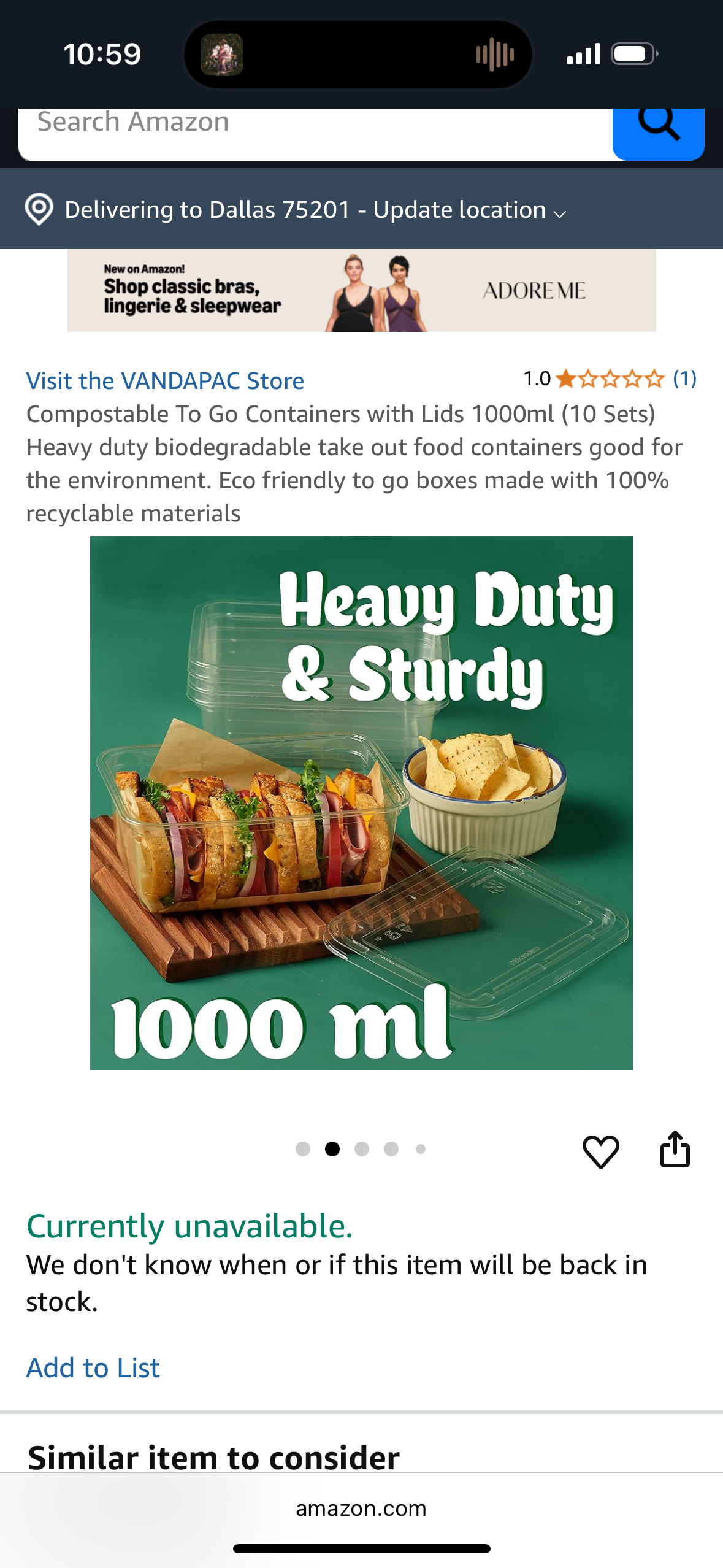 Compostable To Go Containers with Lids 1000ml (10 Sets) Heavy duty biodegradable take out food containers good for the environment. Eco friendly to go boxes made with 100% recyclable materials