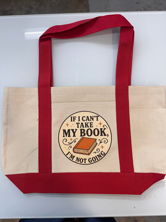 Boater Tote 19x12x4 Canvas Book2 Tote