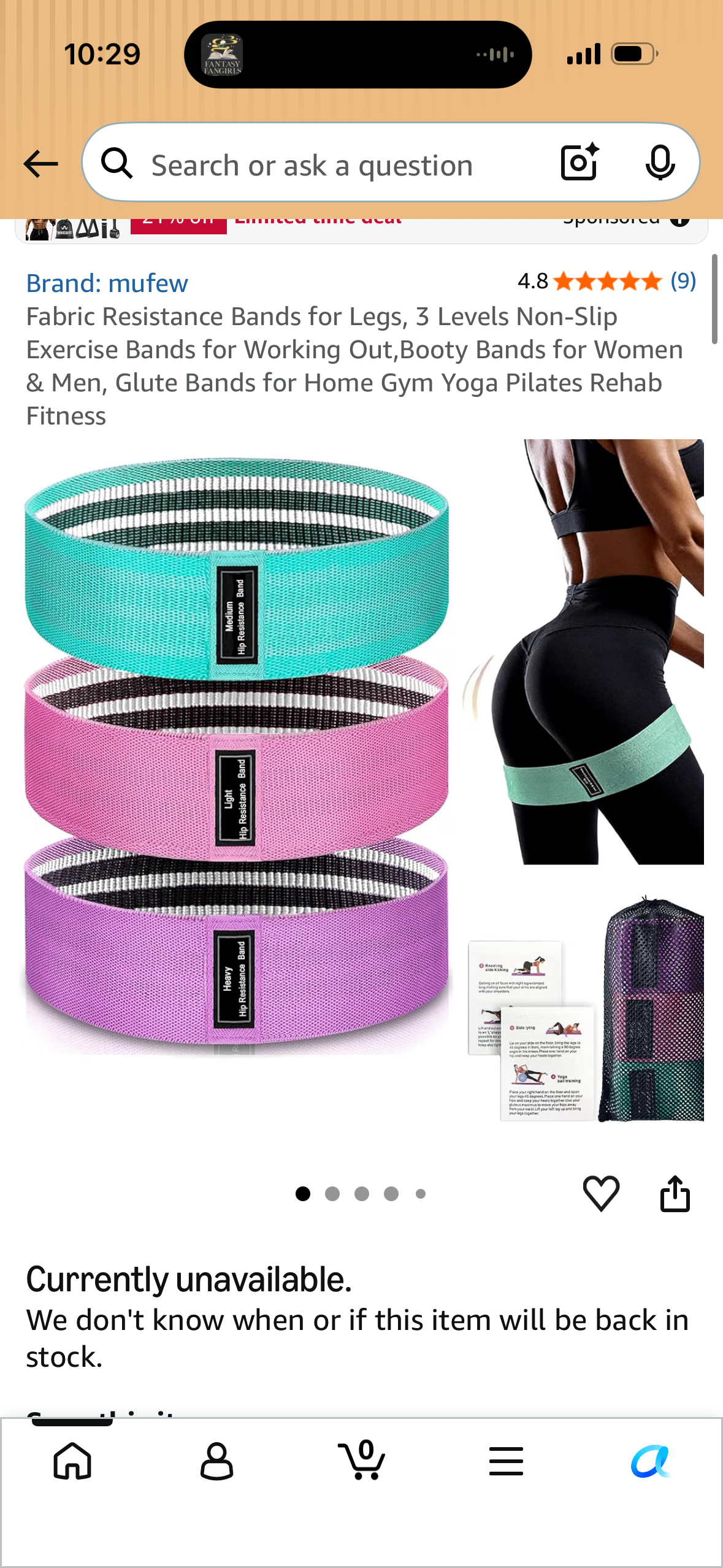 Fabric Resistance Bands for Legs, 3 Levels Non-Slip Exercise Bands for Working Out,Booty Bands for Women & Men, Glute Bands for Home Gym Yoga Pilates Rehab Fitness