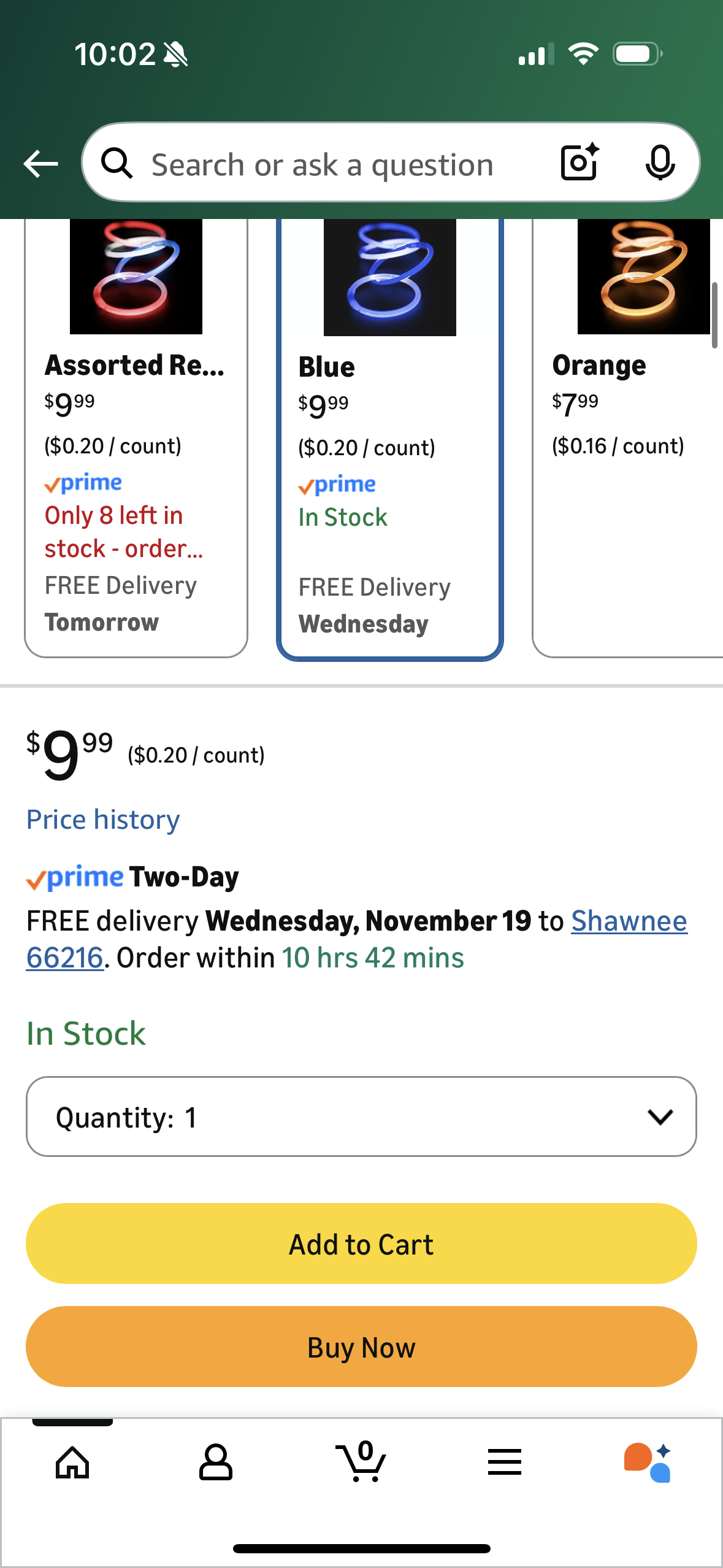 Fun Central 8” Glow Stick Bracelets – Bulk 50 Pack for Halloween Parties, Trick-or-Treat Safety, Haunted Houses, Parades & Nighttime Celebrations – Blue