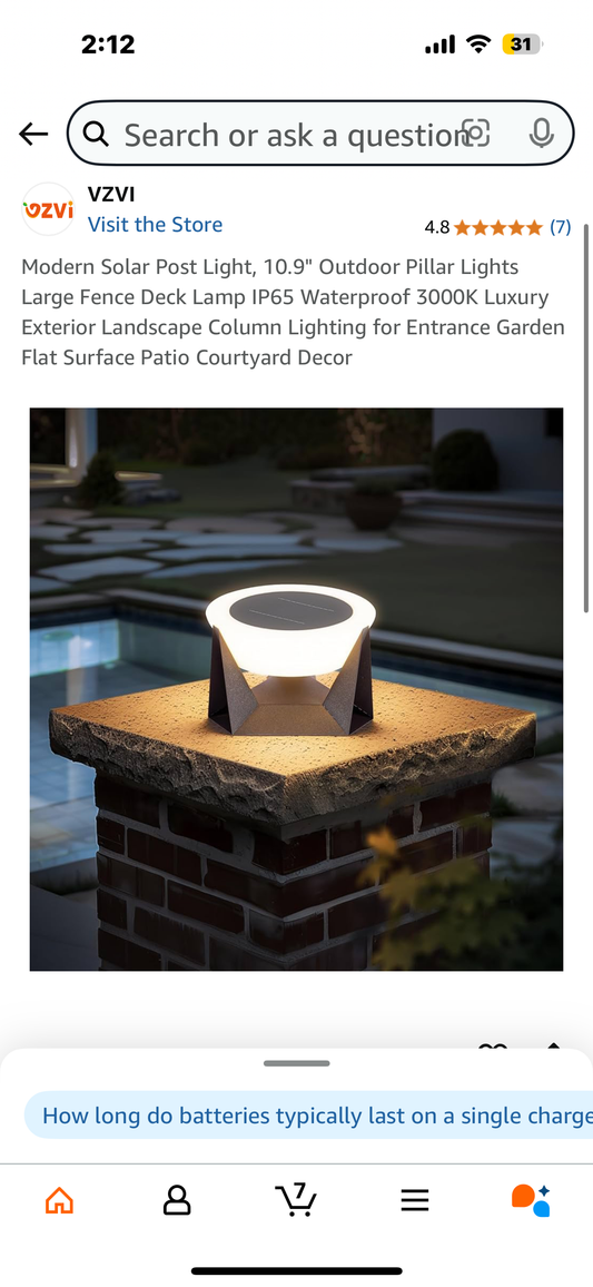 Modern Solar Post Light, 10.9" Outdoor Pillar Lights Large Fence Deck Lamp IP65 Waterproof 3000K Luxury Exterior Landscape Column Lighting for Entrance Garden Flat Surface Patio Courtyard Decor