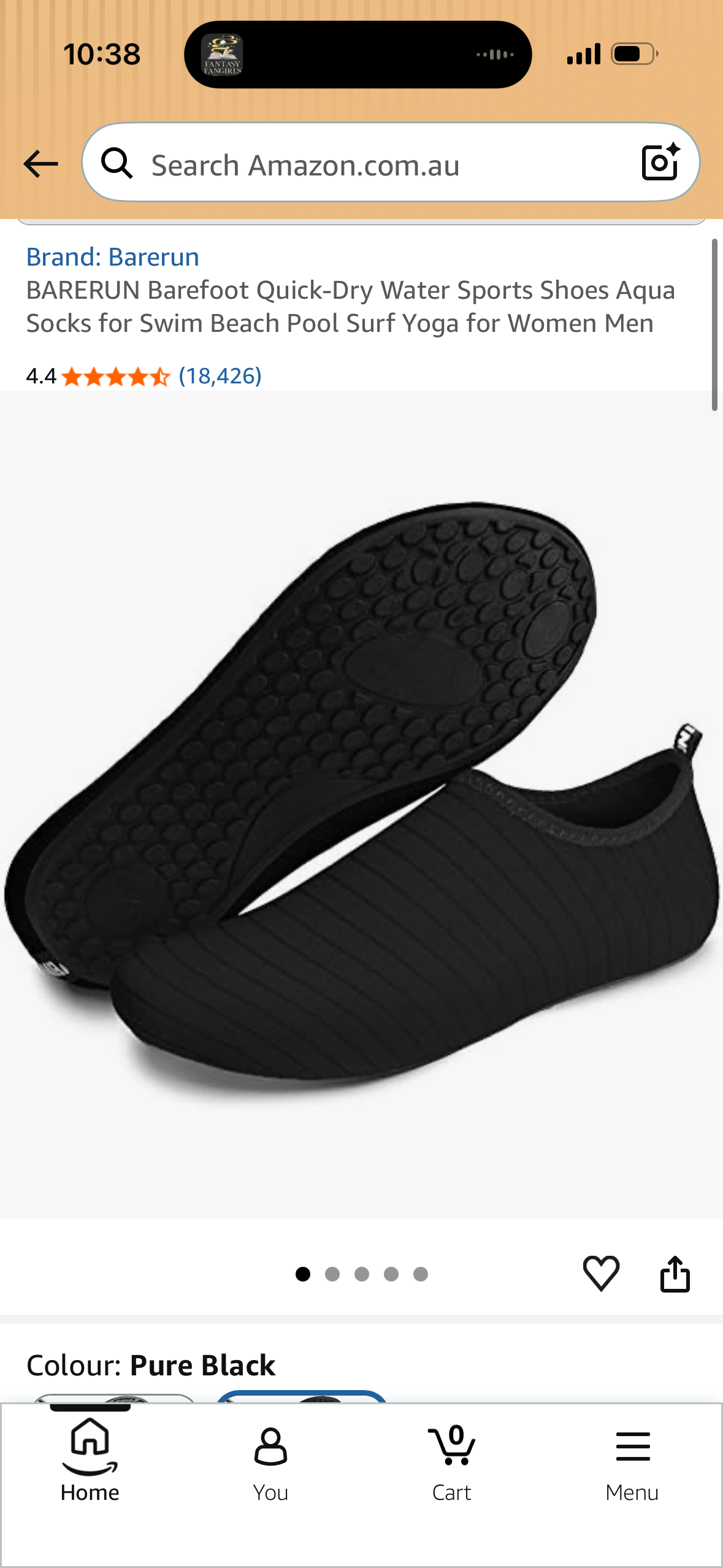 BARERUN Barefoot Quick-Dry Water Sports Shoes Aqua Socks for Swim Beach Pool Surf Yoga for Women Men (Size 12/13 Men’s)