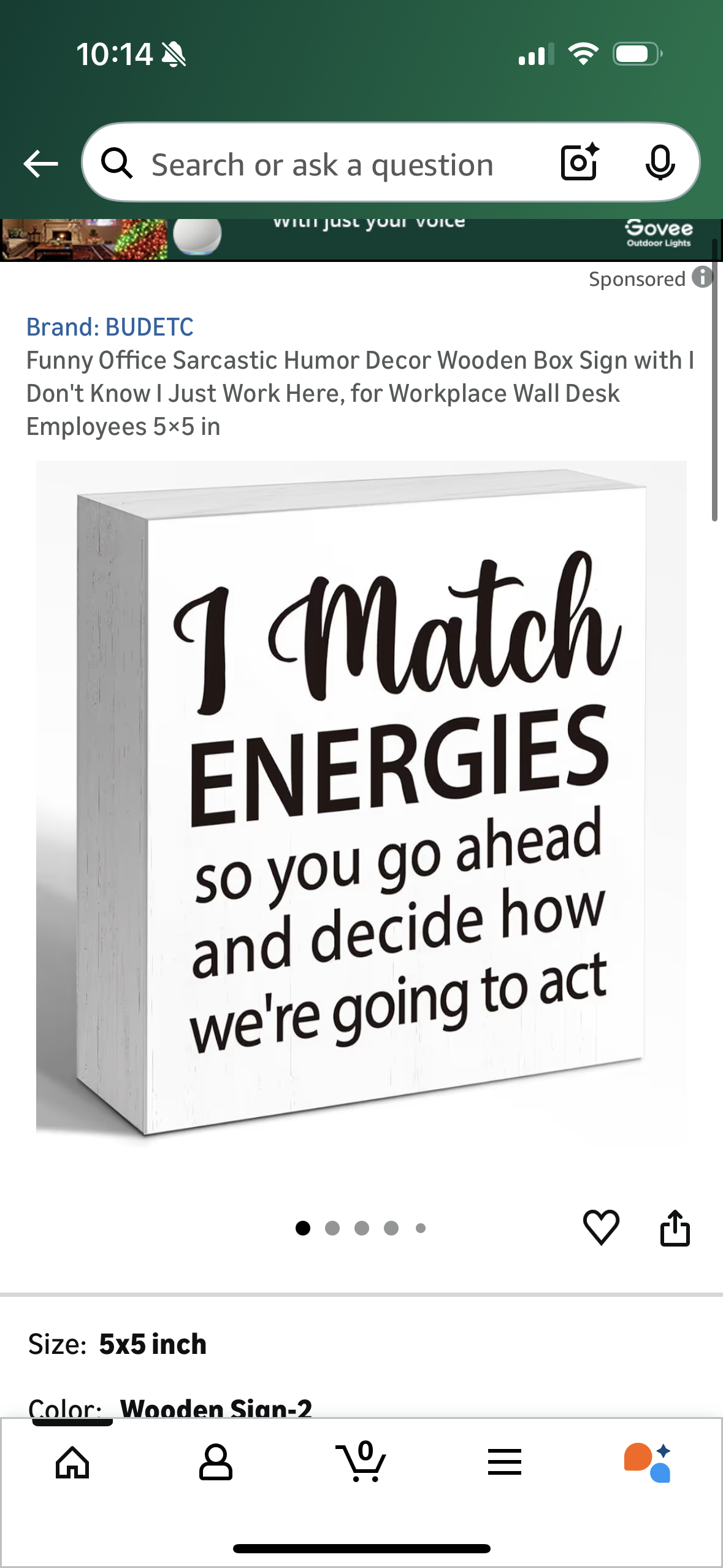 Funny Office Sarcastic Humor Decor Wooden Box Sign with I Don't Know I Just Work Here, for Workplace Wall Desk Employees 5×5 in