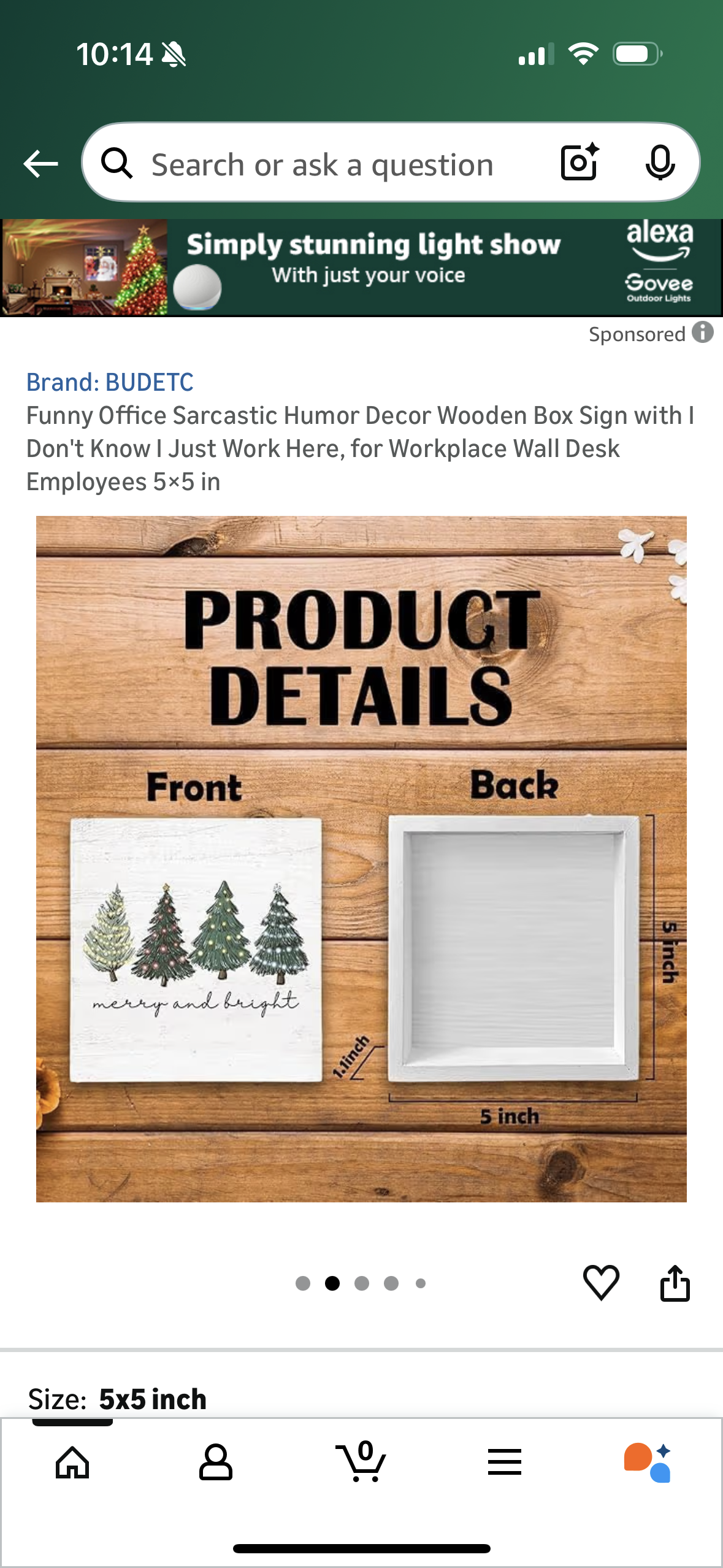 Funny Office Sarcastic Humor Decor Wooden Box Sign with I Don't Know I Just Work Here, for Workplace Wall Desk Employees 5×5 in