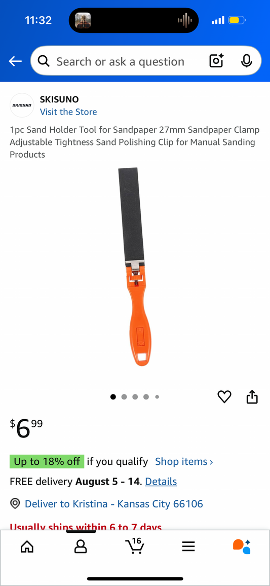 1pc Sand Holder Tool for Sandpaper 27mm Sandpaper Clamp Adjustable Tightness Sand Polishing Clip for Manual Sanding Products