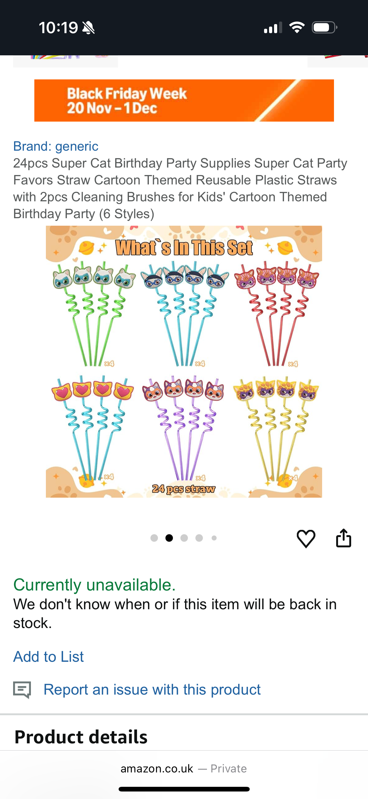 24pcs Super Cat Birthday Party Supplies Super Cat Party Favors Straw Cartoon Themed Reusable Plastic Straws with 2pcs Cleaning Brushes for Kids' Cartoon Themed Birthday Party (6 Styles)