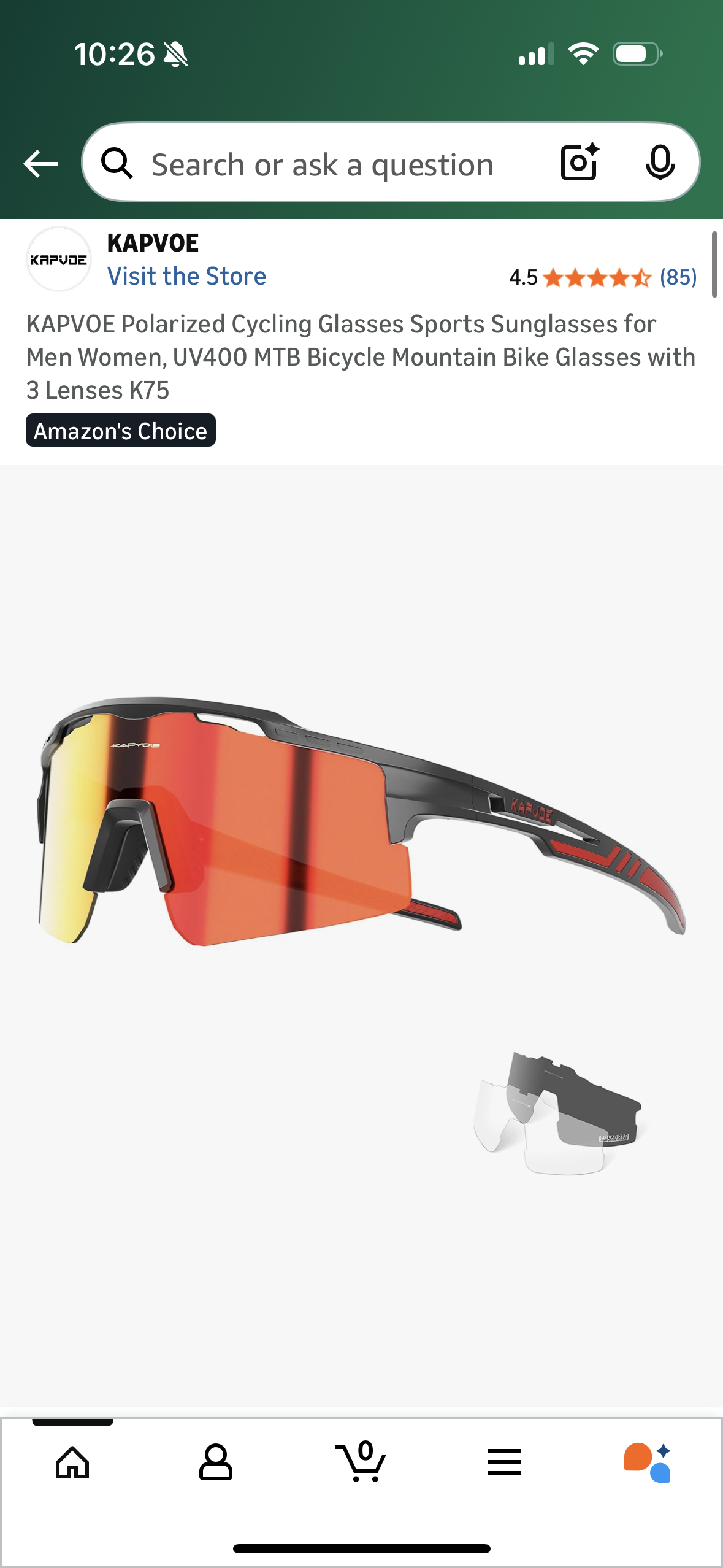 KAPVOE Polarized Cycling Glasses Sports Sunglasses for Men Women, UV400 MTB Bicycle Mountain Bike Glasses with 3 Lenses K75