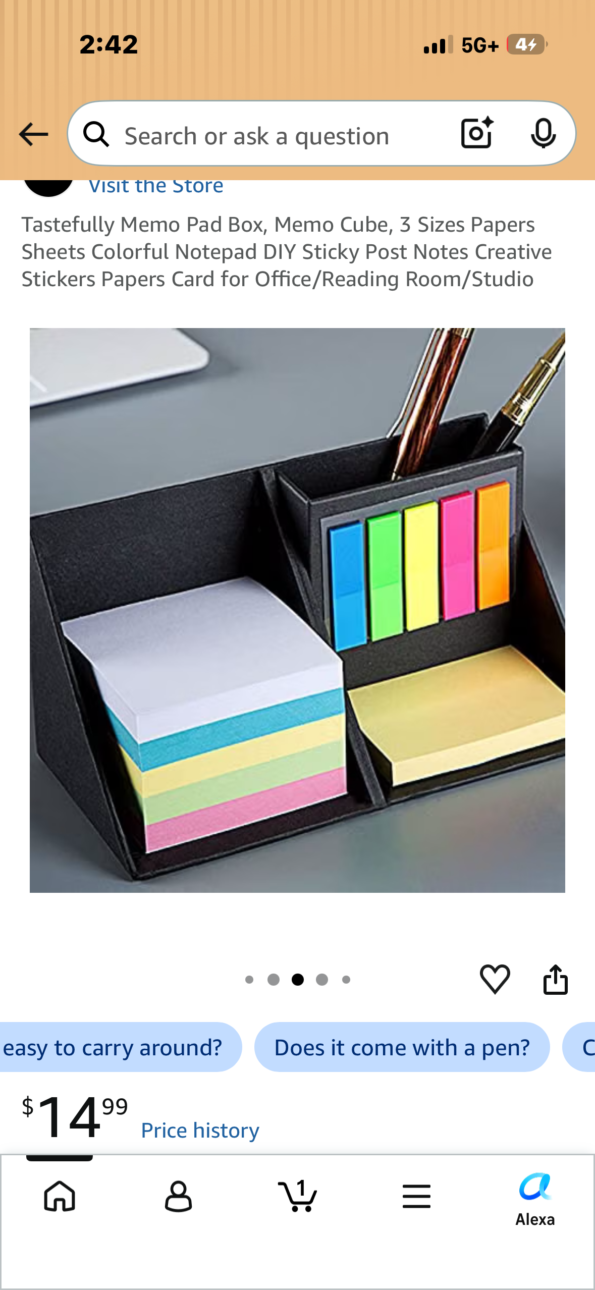 Creative Folding Desktop Organizer with Pencil Holders, Sticky Note Tray and Cool Desk Accessories Organizer for Room College Dorm Home School