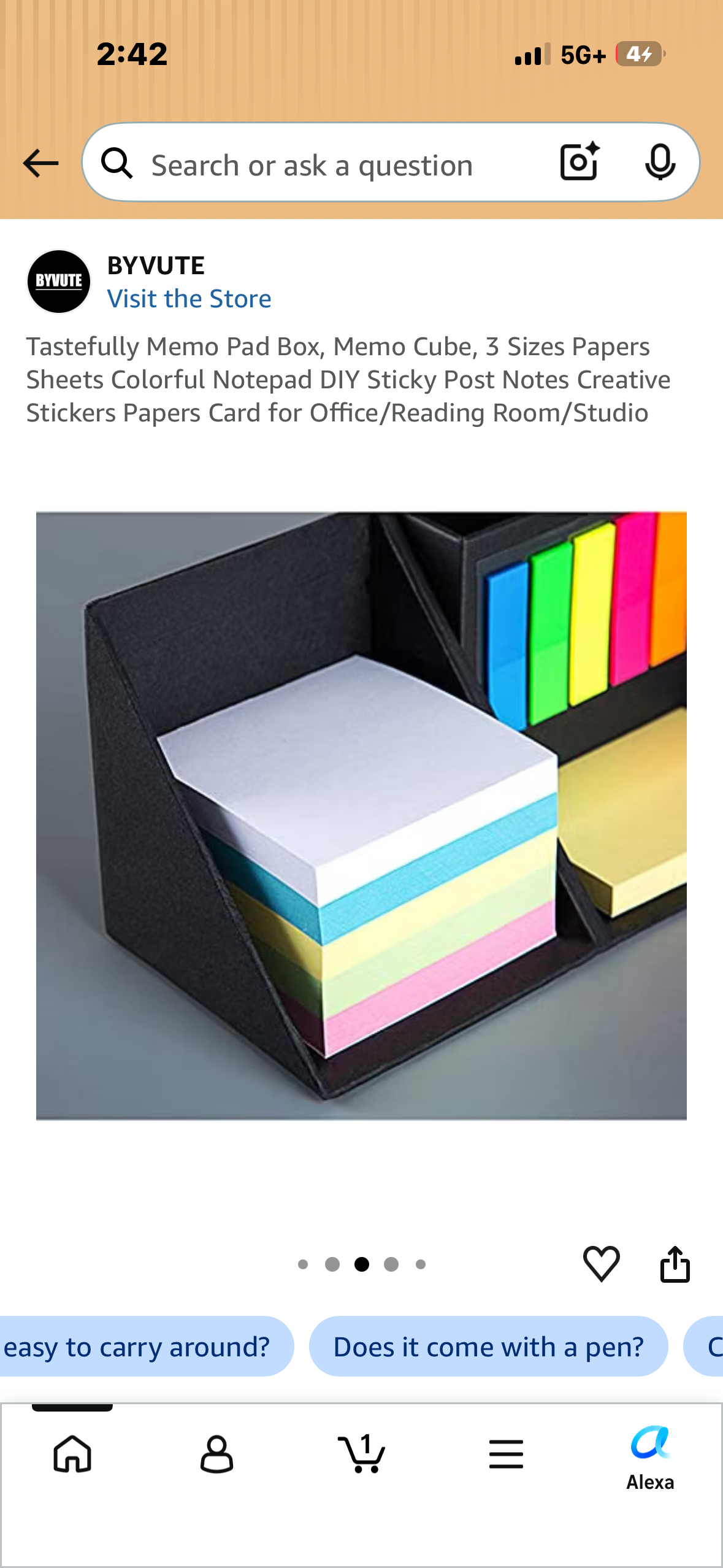 Creative Folding Desktop Organizer with Pencil Holders, Sticky Note Tray and Cool Desk Accessories Organizer for Room College Dorm Home School