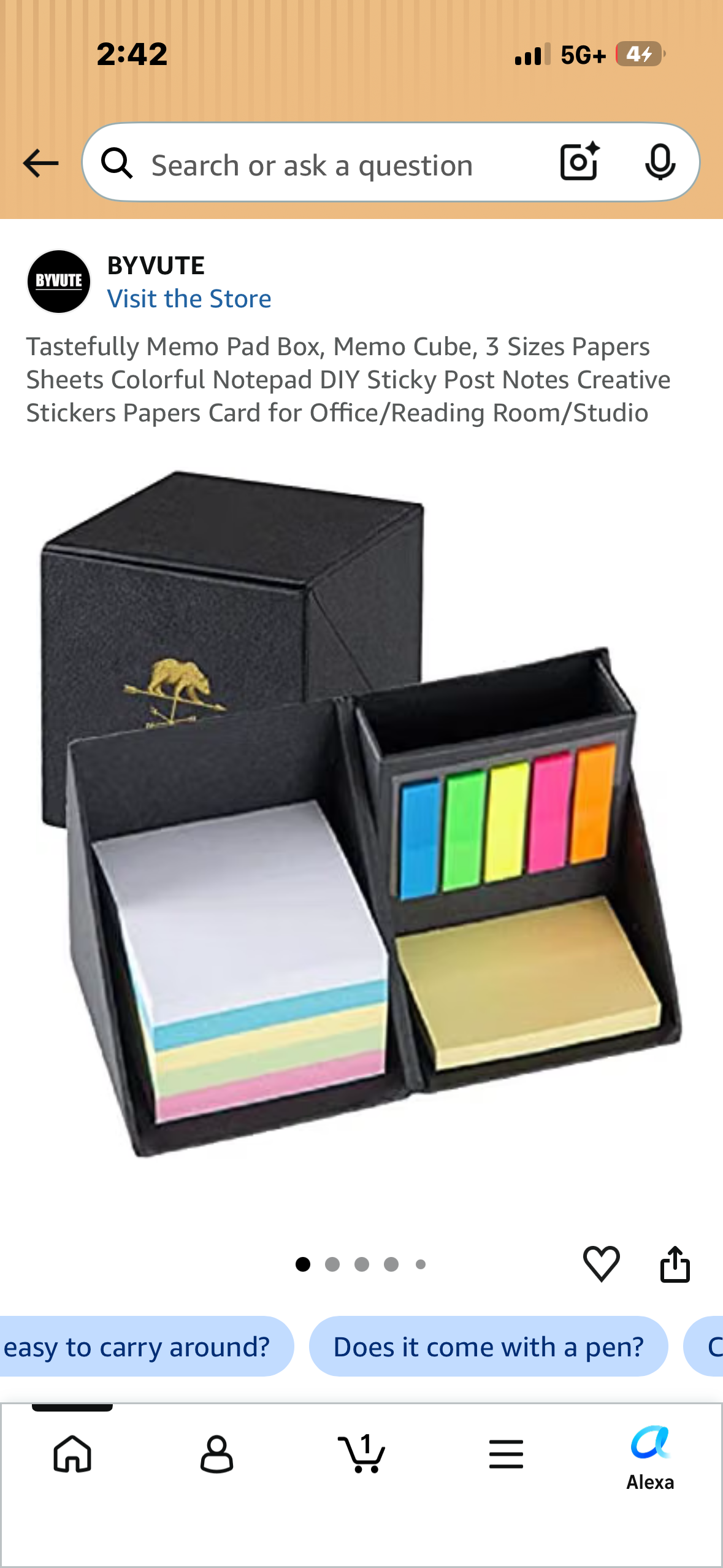 Creative Folding Desktop Organizer with Pencil Holders, Sticky Note Tray and Cool Desk Accessories Organizer for Room College Dorm Home School