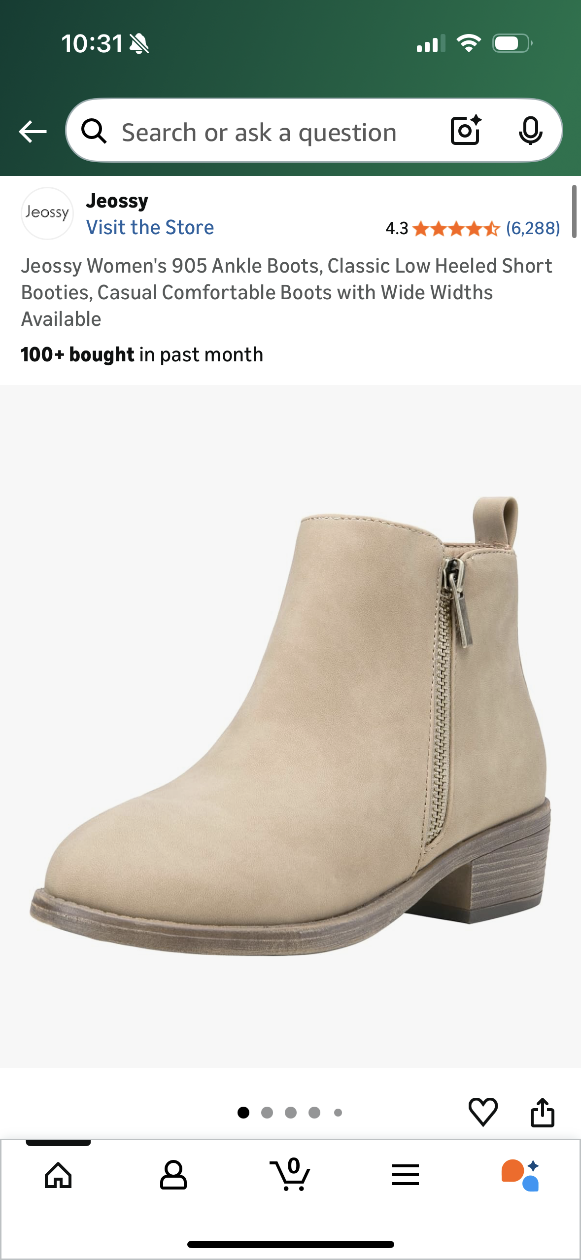 Jeossy Women's 905 Ankle Boots, Classic Low Heeled Short Booties, Casual Comfortable Boots (Size US Women’s 8.5)