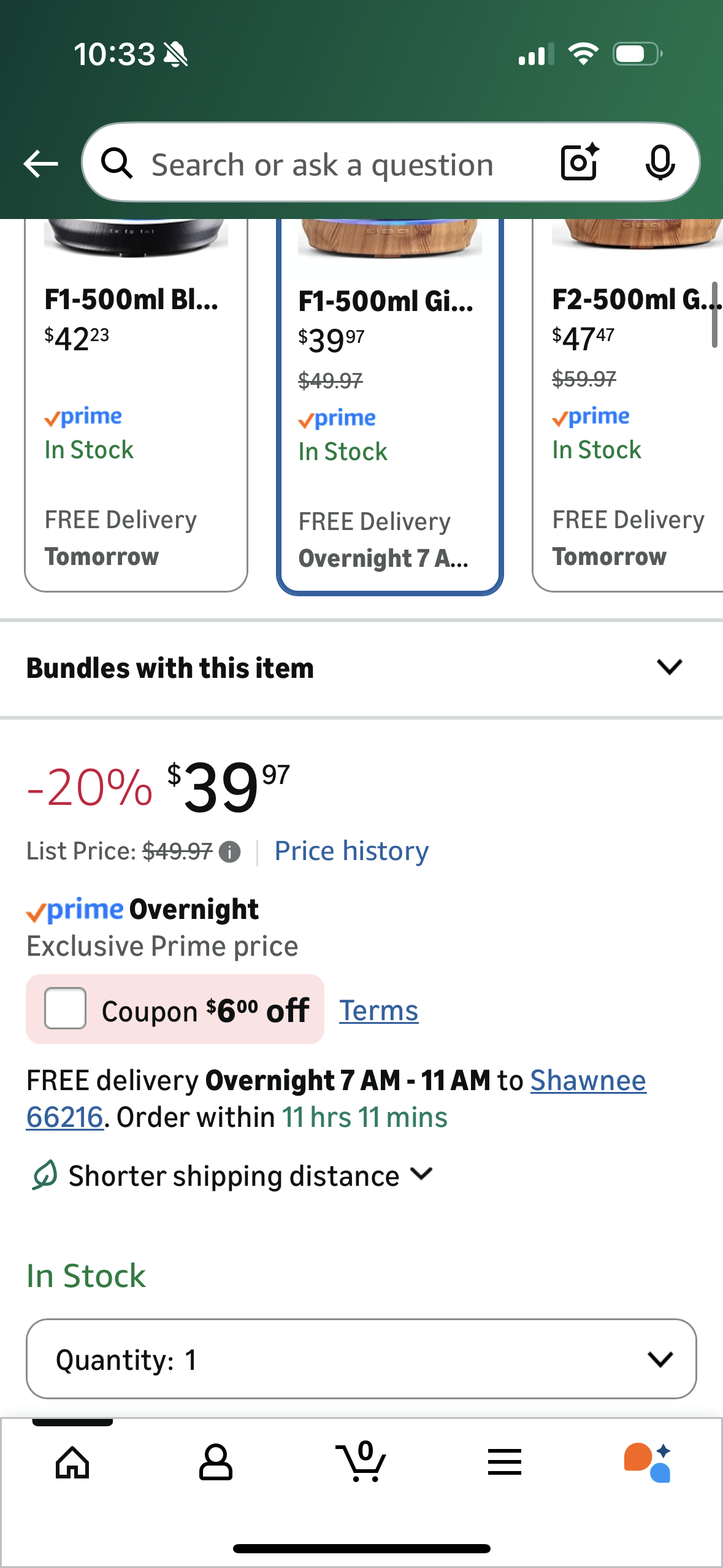 Porseme 500ml Essential Oil Diffuser 3D Glass Aromatherapy Ultrasonic Humidifier - Auto Shut-Off, BPA Free for Home Hotel Yoga Gift