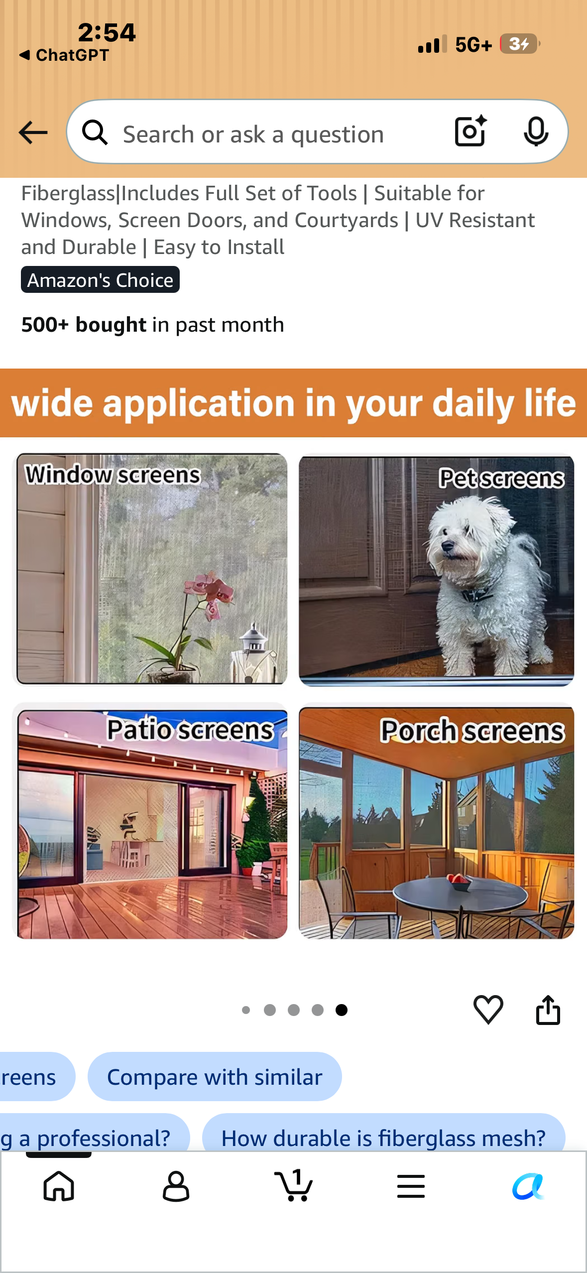 RHO Window Screen Repair Kit (48"118") - Complete DIY Kit for Windows & Doors - Fiberglass Mesh, Tools, Spline & Instructions - Easy Installation, Durable