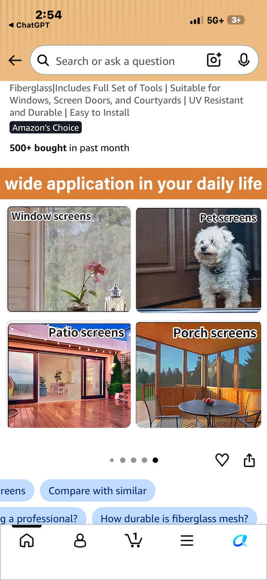 RHO Window Screen Repair Kit (48"118") - Complete DIY Kit for Windows & Doors - Fiberglass Mesh, Tools, Spline & Instructions - Easy Installation, Durable