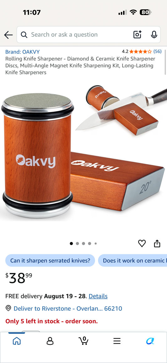 Rolling Knife Sharpener - Diamond & Ceramic Knife Sharpener Discs, Multi-Angle Magnet Knife Sharpening Kit, Long-Lasting Knife Sharpeners