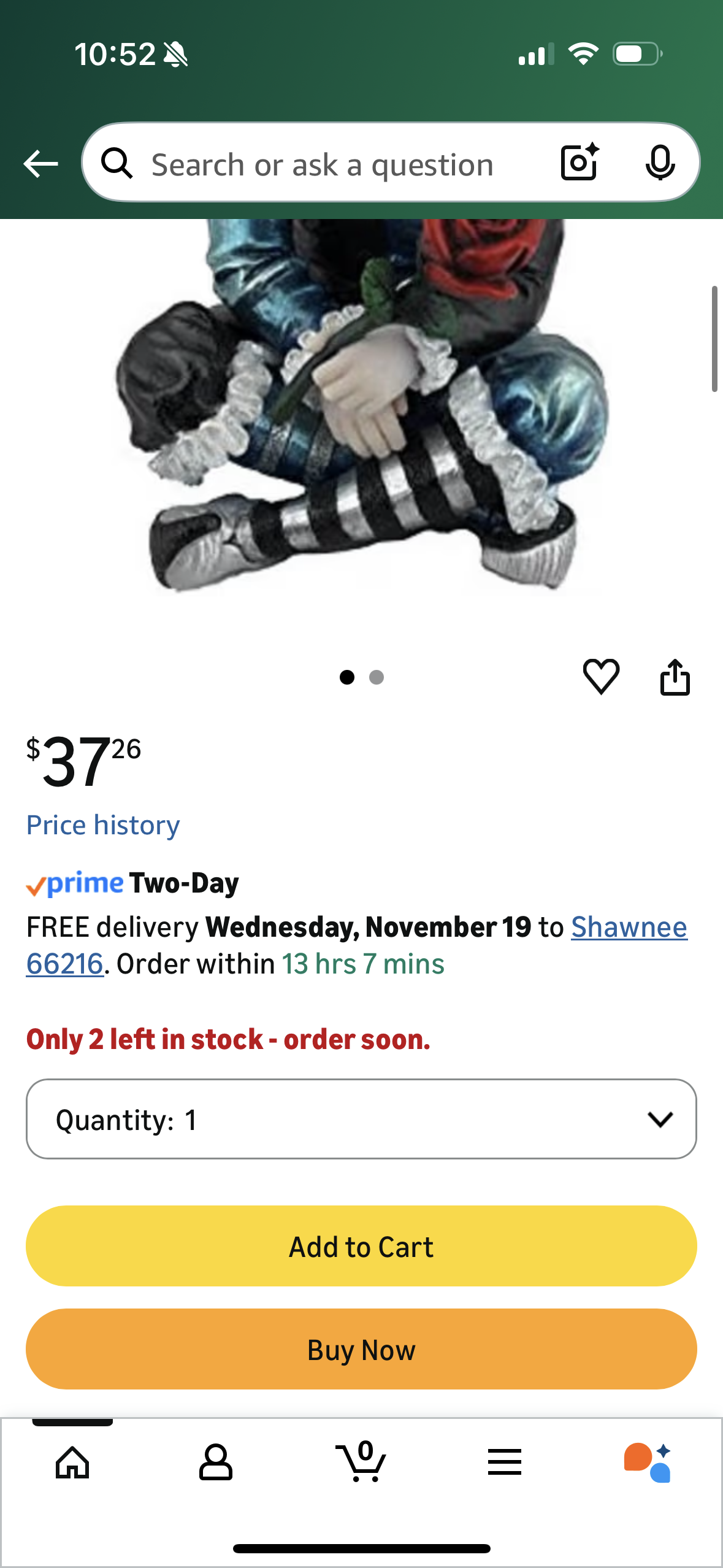 US 4.75 Inch Poly Stone Cosplay Kids Jester Holding A Rose Figurine