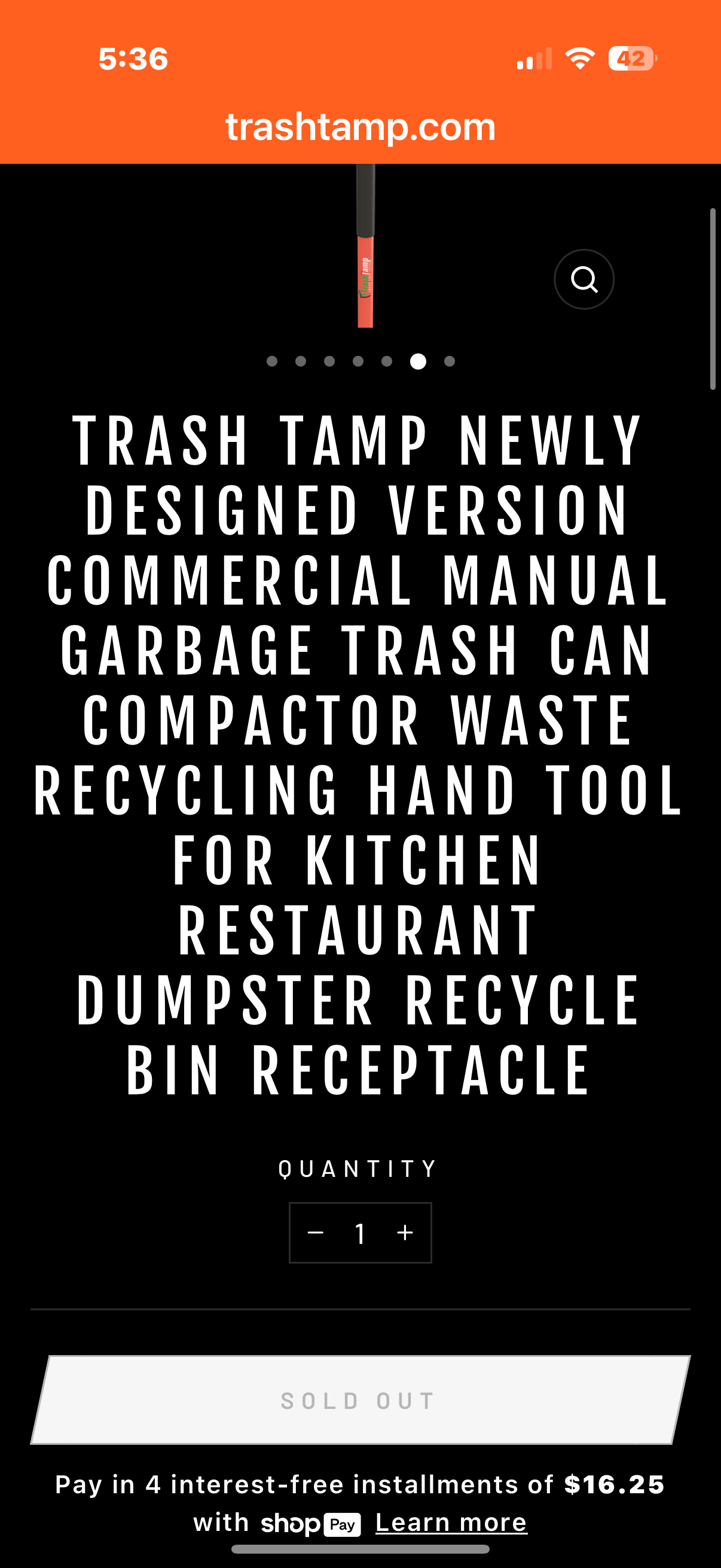 TRASH TAMP NEWLY DESIGNED VERSION COMMERCIAL MANUAL GARBAGE TRASH CAN COMPACTOR