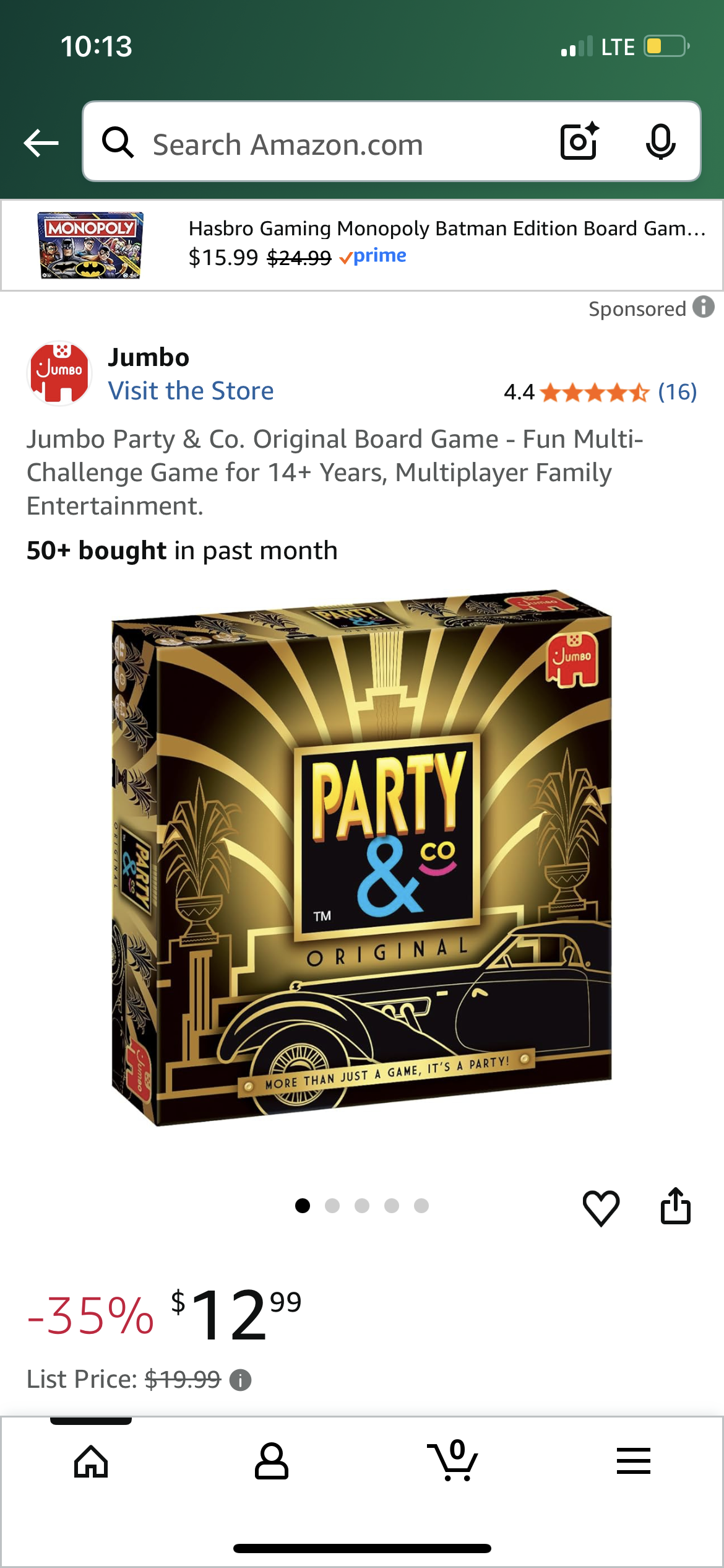 Jumbo Party & Co. Original Board Game - Fun Multi-Challenge Game for 14+ Years, Multiplayer Family Entertainment.
