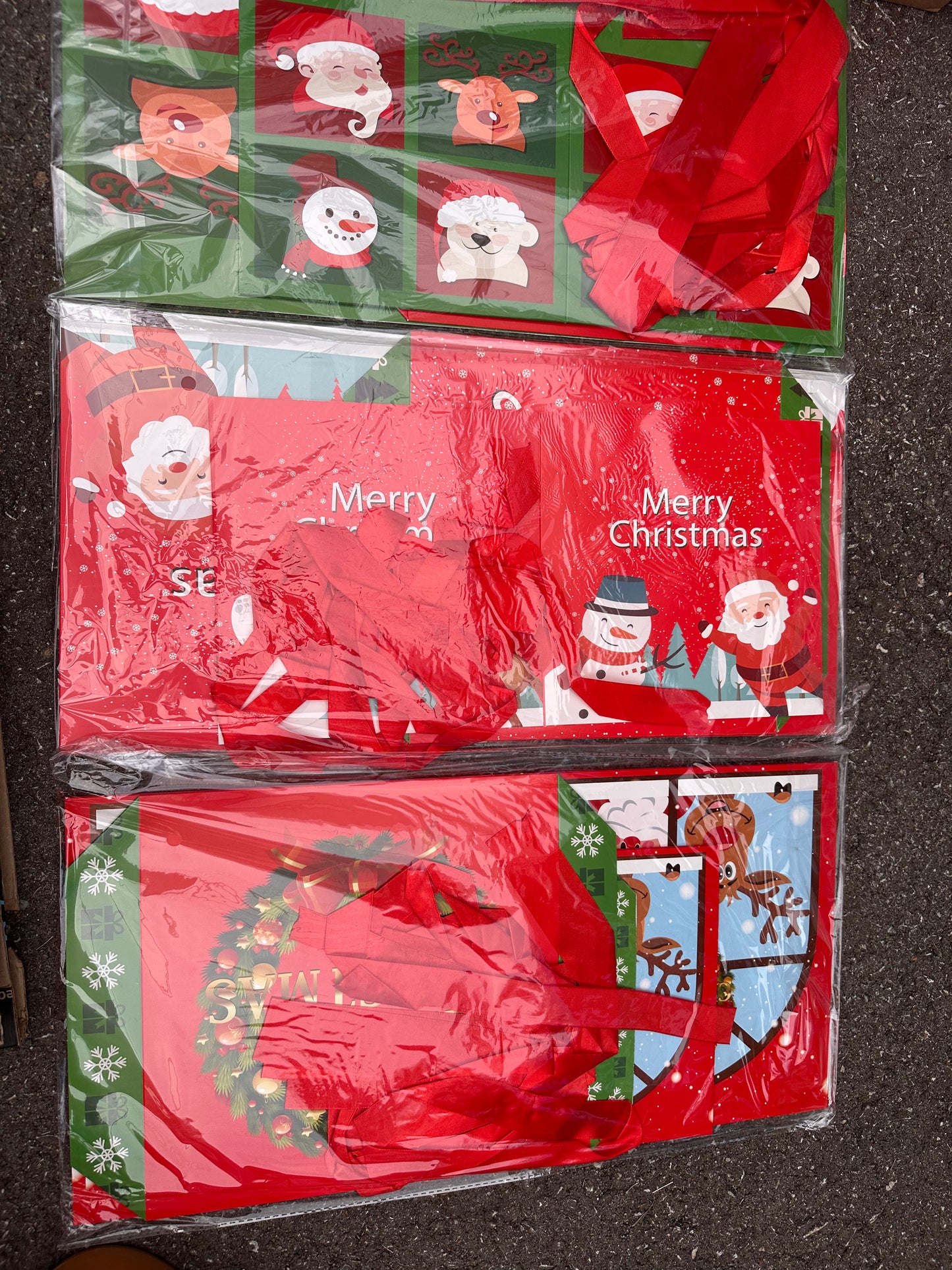 Christmas Decorations, 9PCS Christmas Gift Boxes with Lids for Presents, Holiday Gift Wrap and Christmas Tree Decorations-3 Size