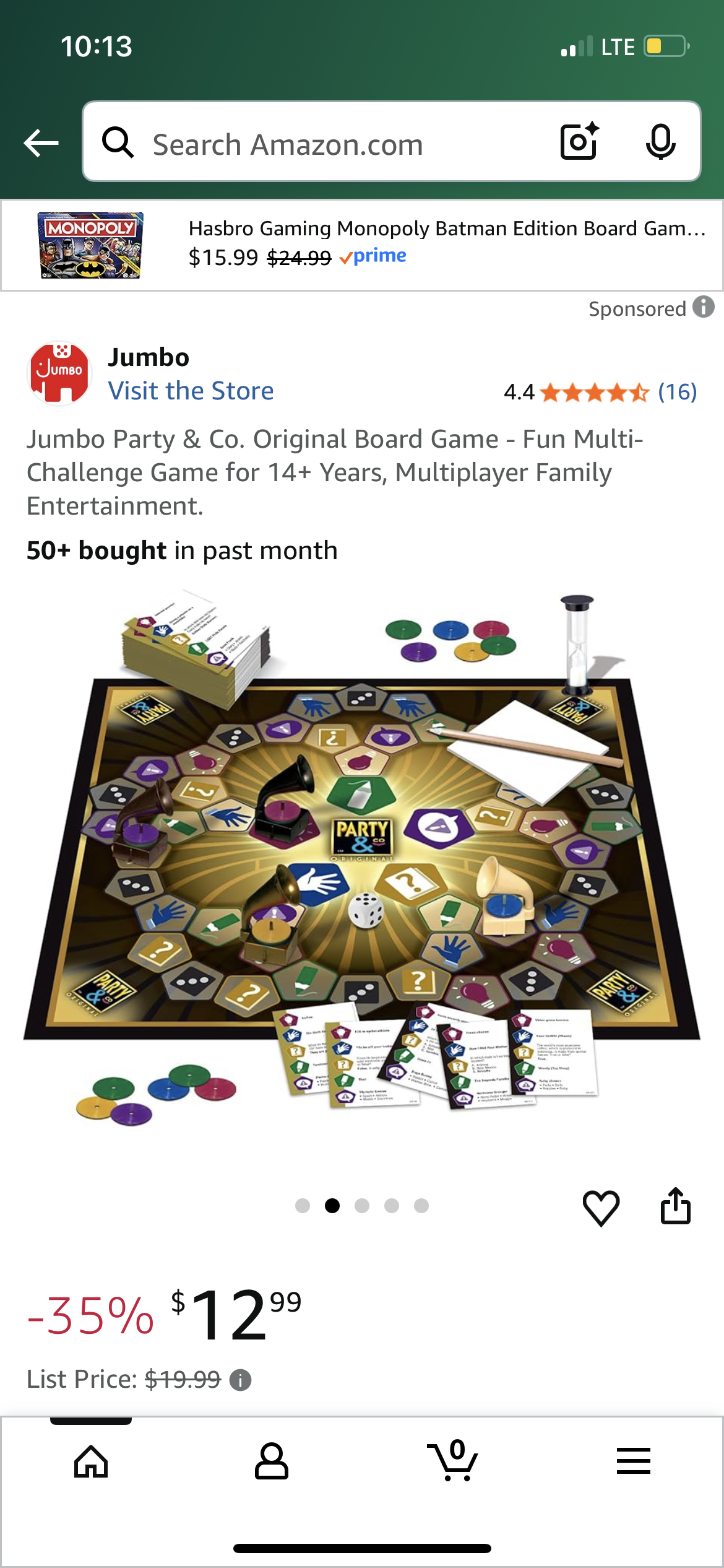 Jumbo Party & Co. Original Board Game - Fun Multi-Challenge Game for 14+ Years, Multiplayer Family Entertainment.