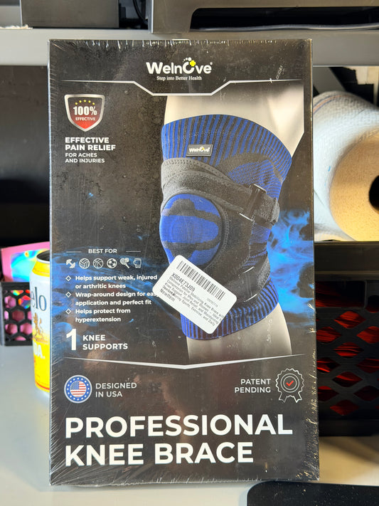 Welnove Professional Knee Brace With Compression Sleeve (Large)