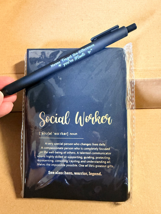 Social Worker Notebook/Pen Set