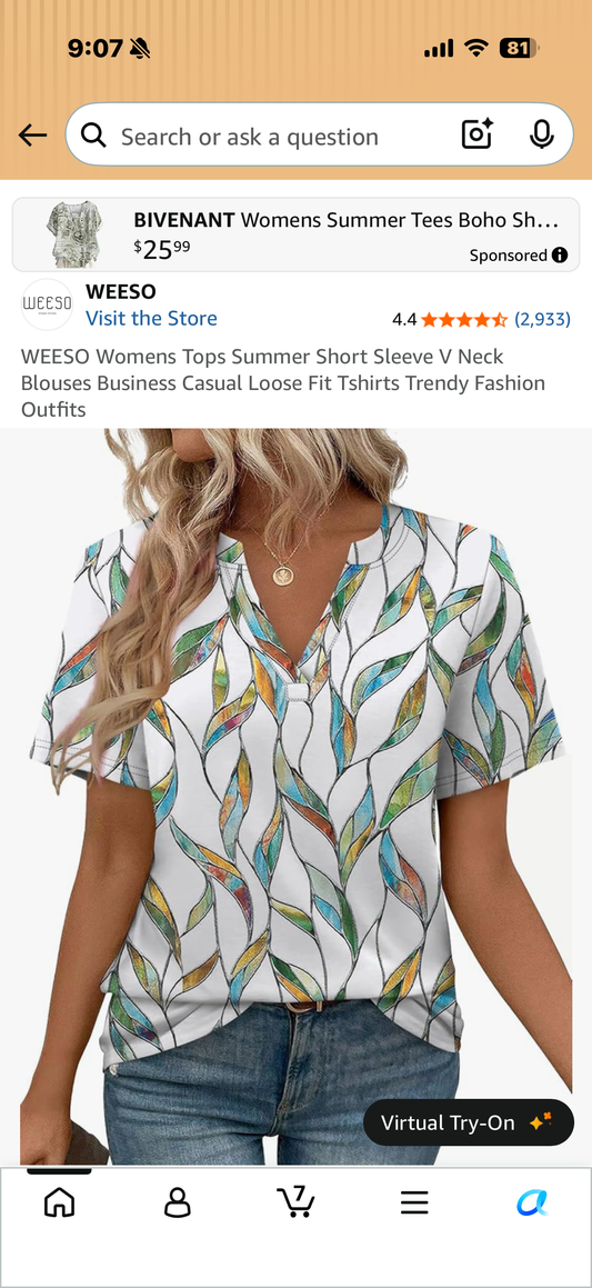 Womens Tops Summer Short Sleeve V Neck Blouses Business Casual Loose Fit Tshirts Trendy Fashion Outfits (Size XL)